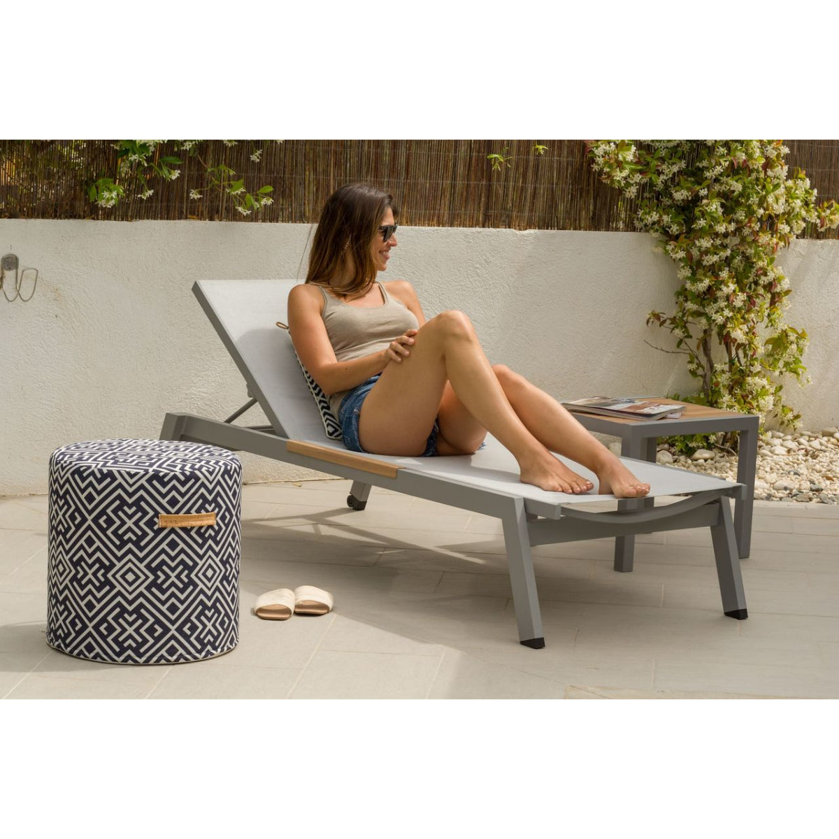 Panama 1-piece Light Sun Lounger