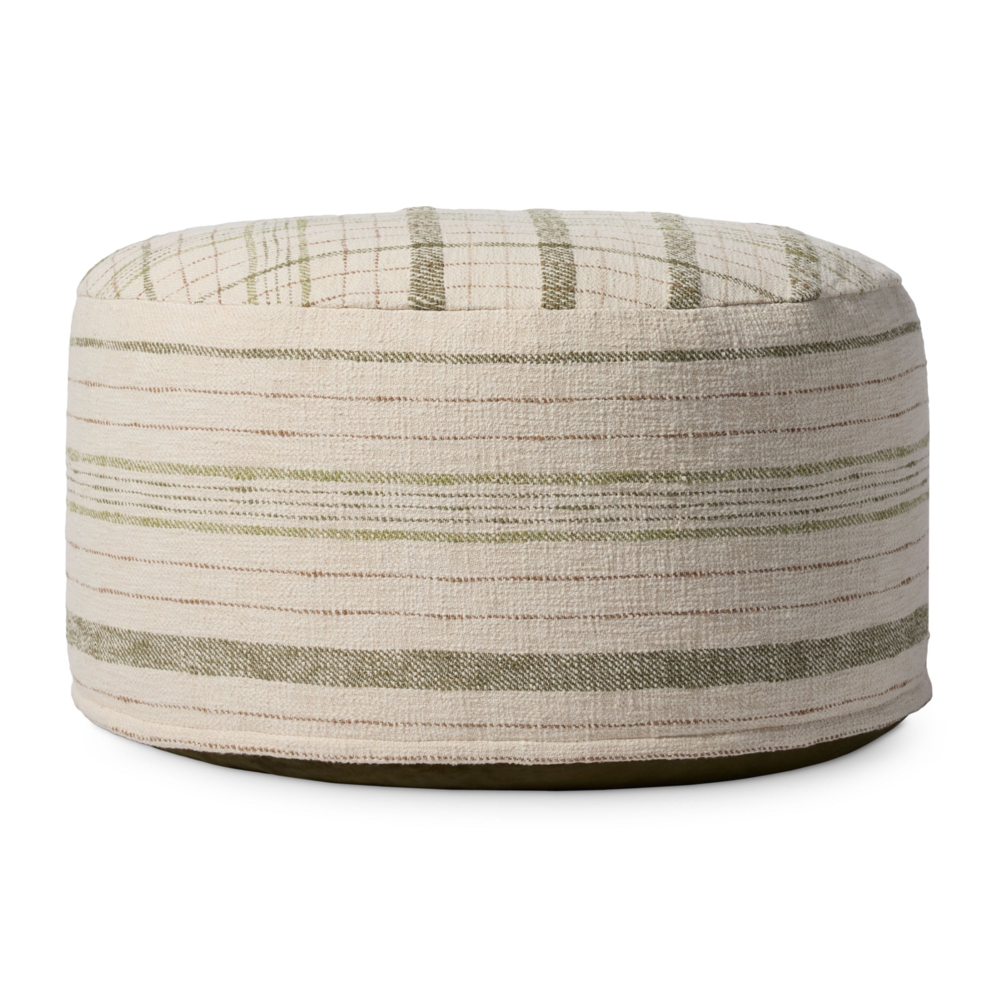 Chris Loves Julia x Loloi Wallace 36"W x 36"D x 17"H Round Pouf