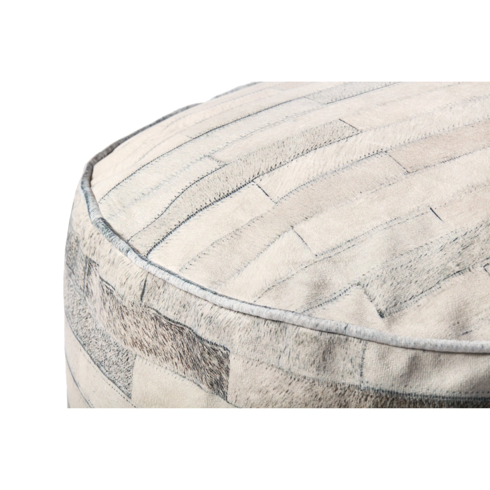 Loloi PF0002 Ivory/Grey Pouf