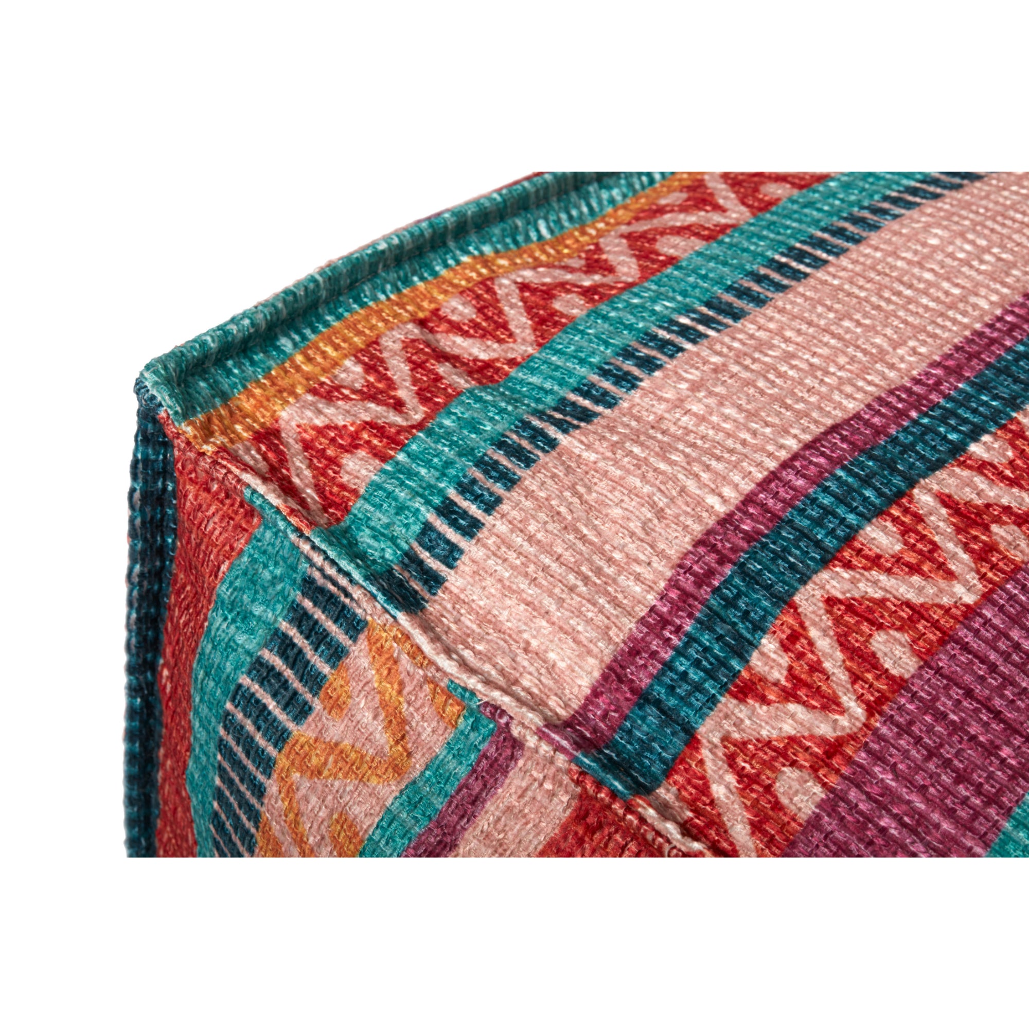 Loloi PF0011 Fiesta 24"W x 24"D x 13"H Pouf