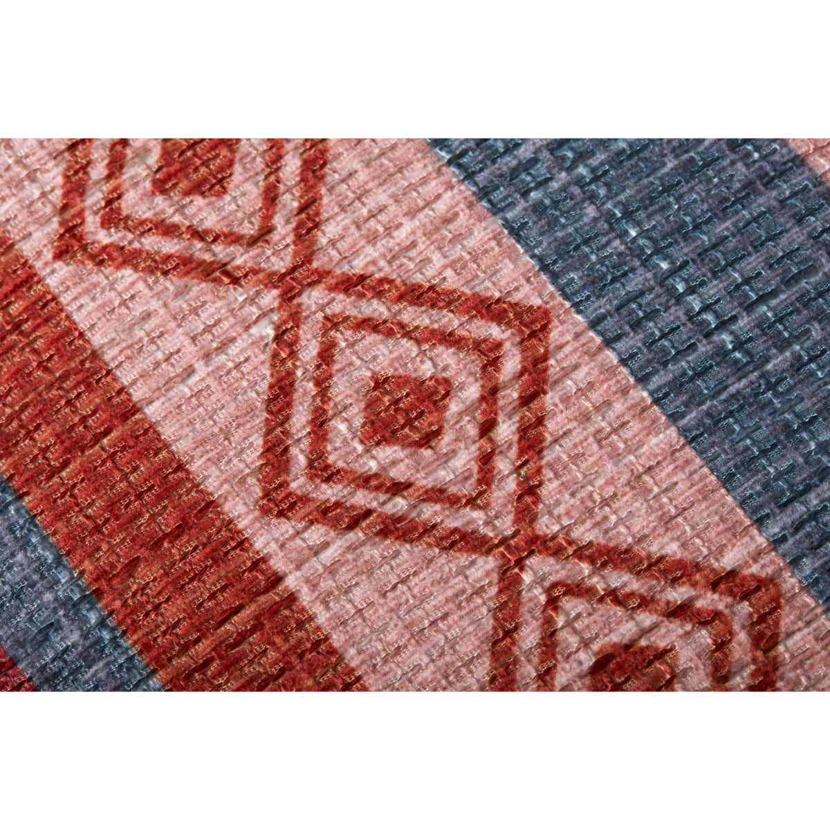 Loloi PF0014 Red/Pink 24"W x 24"D x 7"H Pouf by Loloi