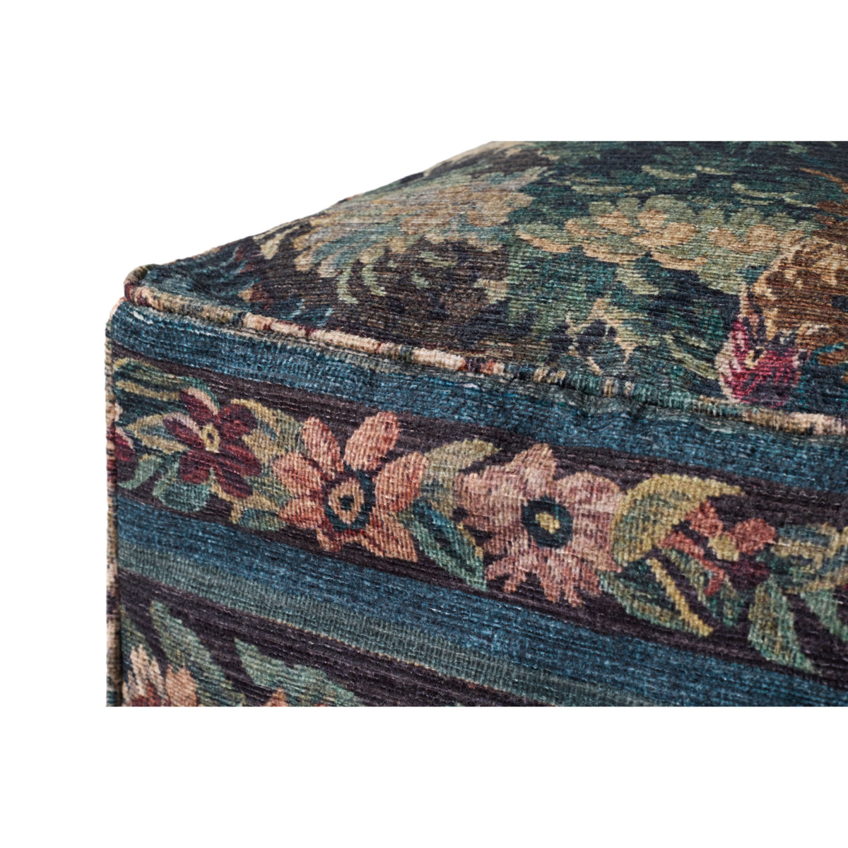 Loloi LPF0045 Blue/Multi Pouf by Loloi