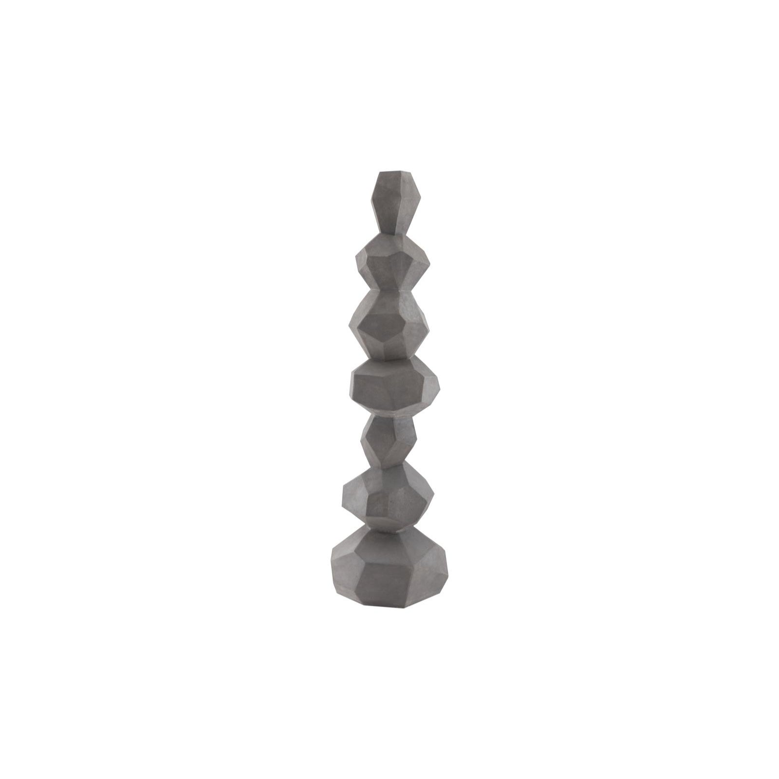 Faceted Rock Column Sculpture