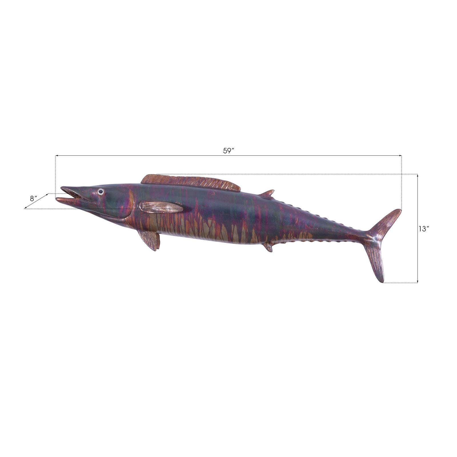 Wahoo Fish Wall Sculpture