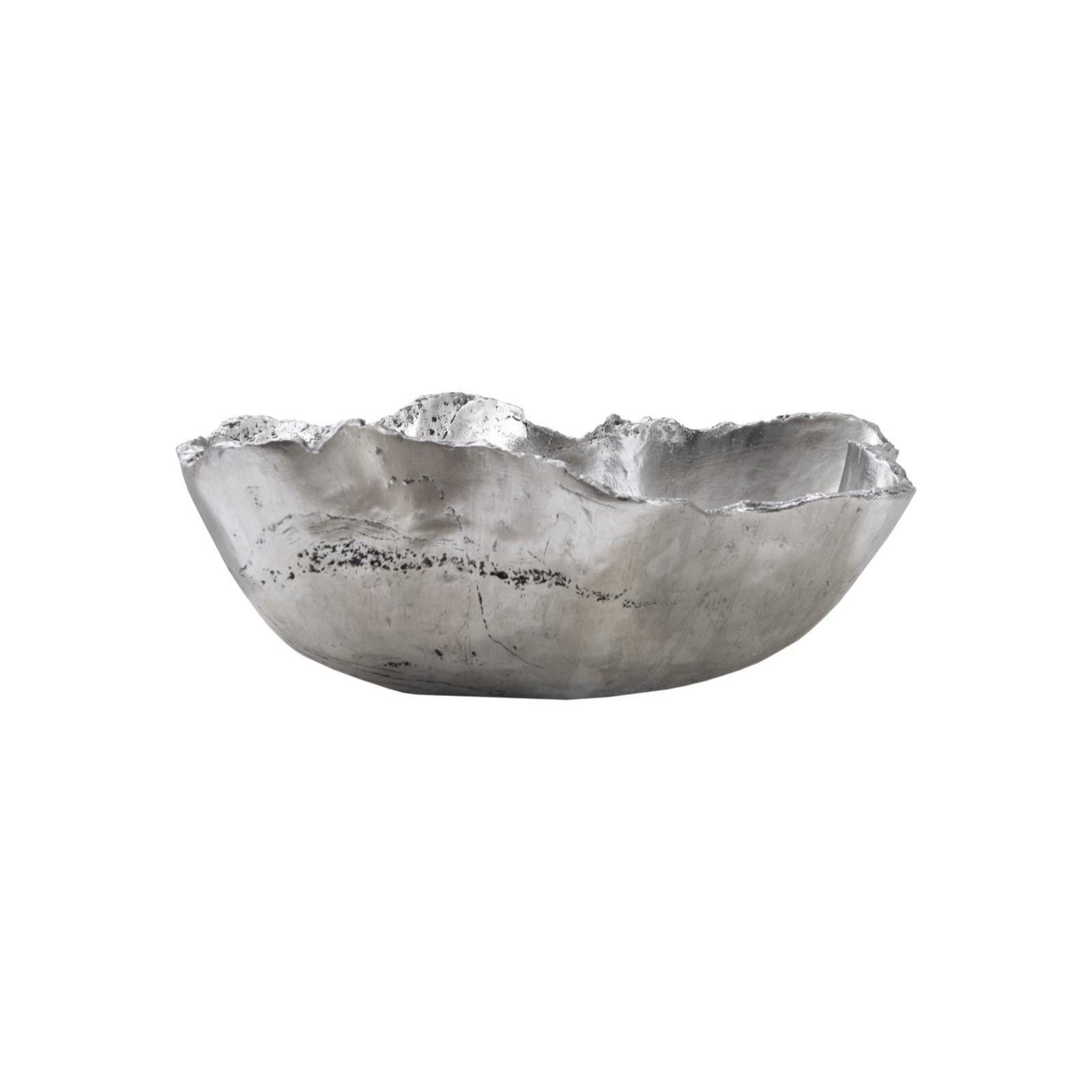 Cast Onyx Bowl - Silver Leaf