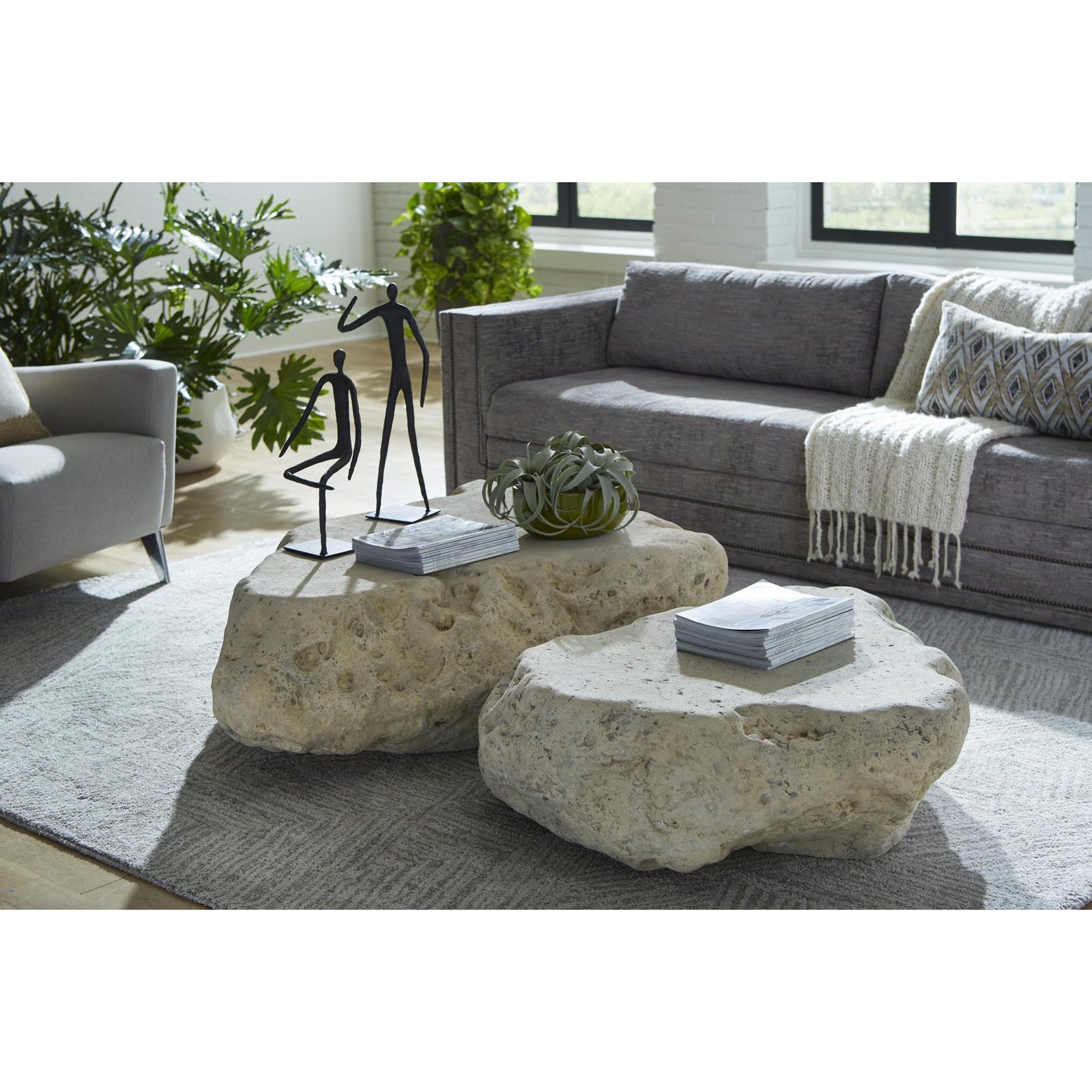 Cast Boulder Coffee Table