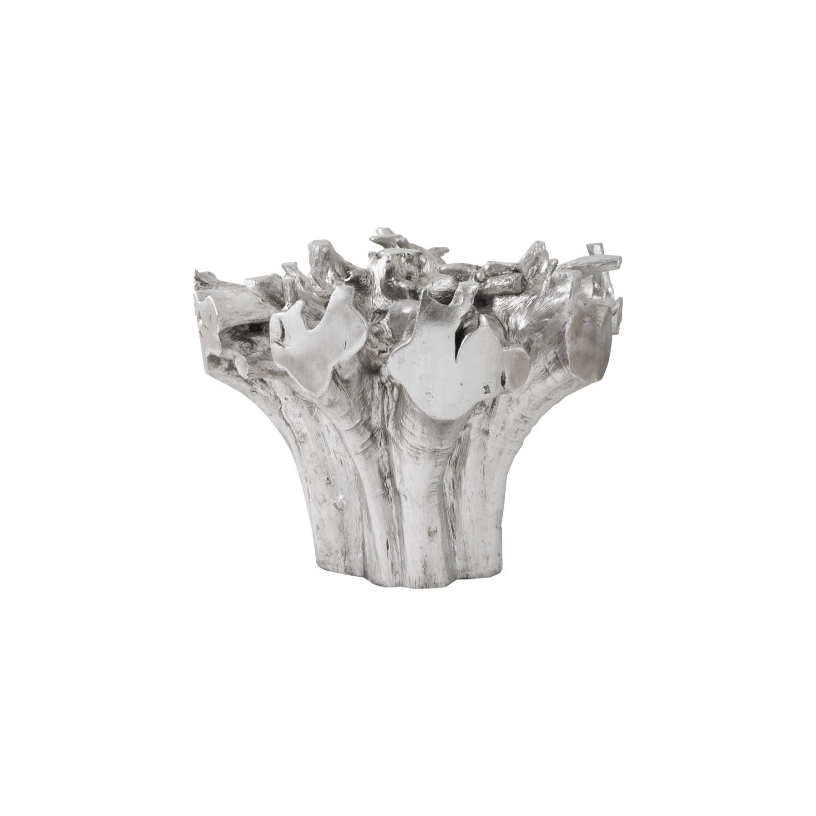 Cast Root Small Silver Dining Table Base