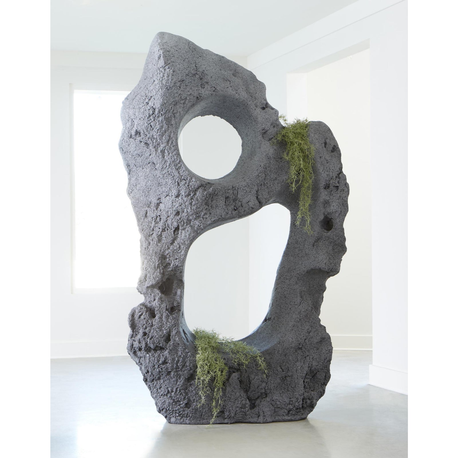 Colossal Cast Stone Double Hole Sculpture