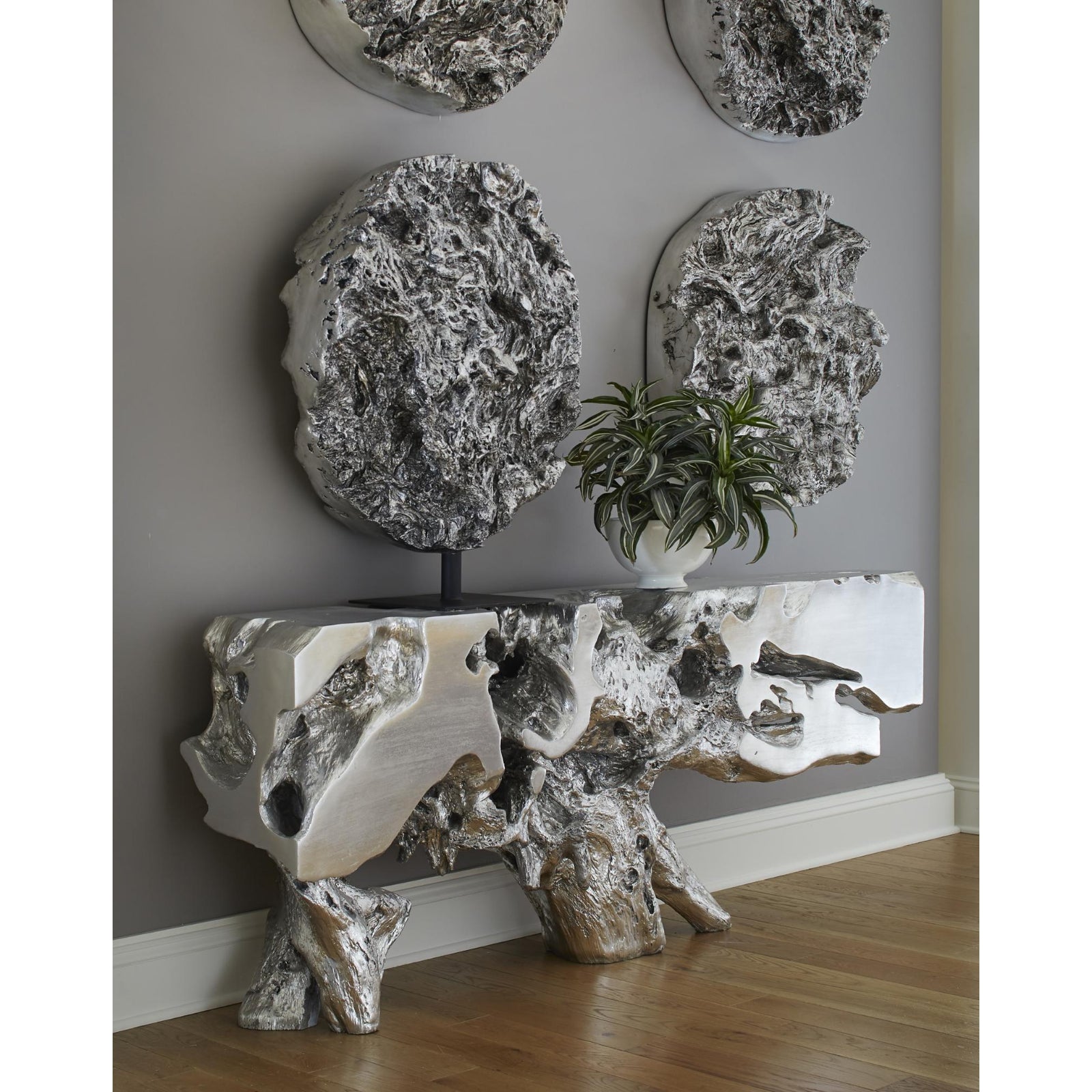 Cast Root Swirling Wall Sculpture