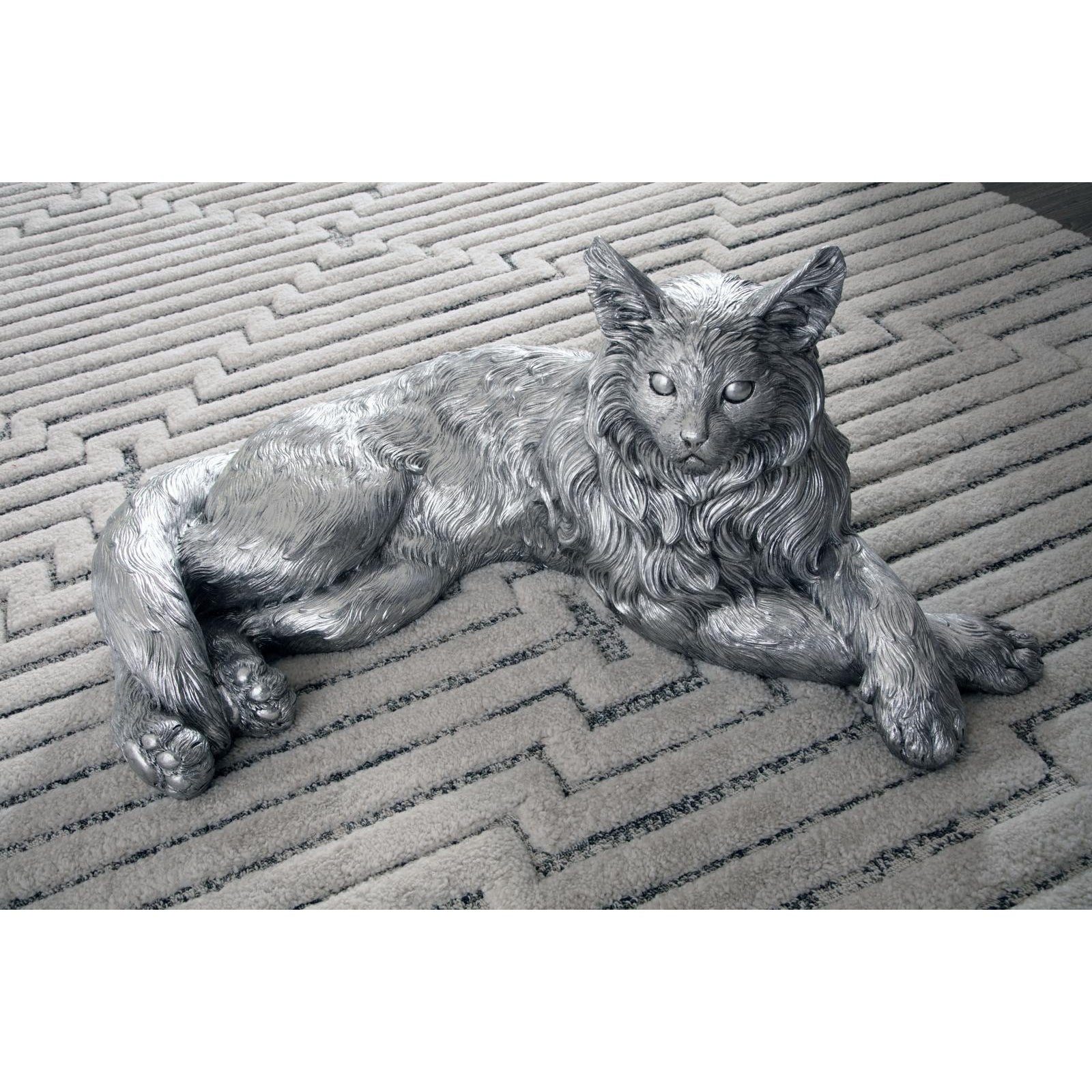Cat Laying Pause Sculpture