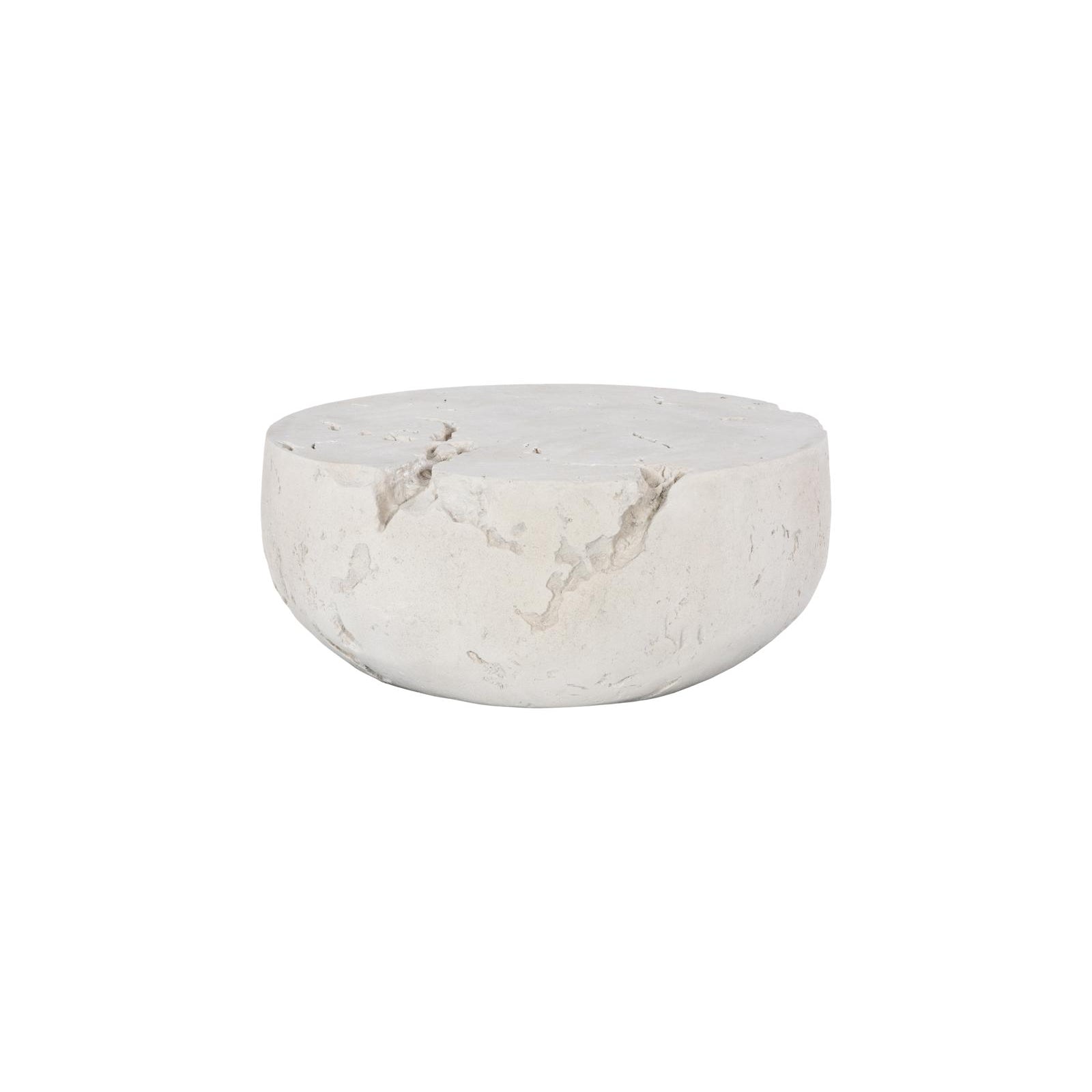 Cast Round Cheese Stone Coffee Table