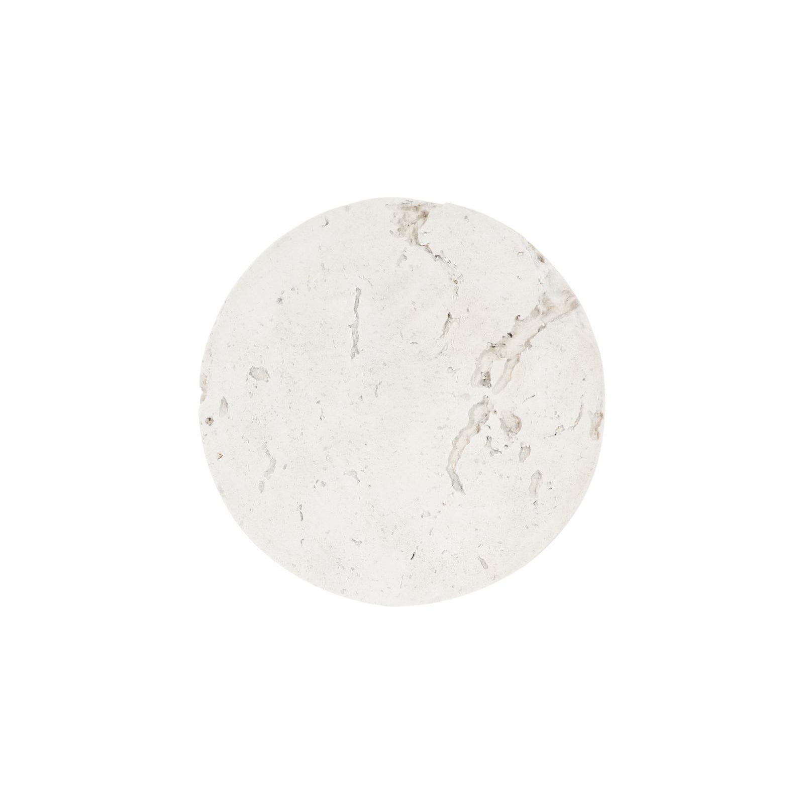 Cast Round Cheese Stone Coffee Table