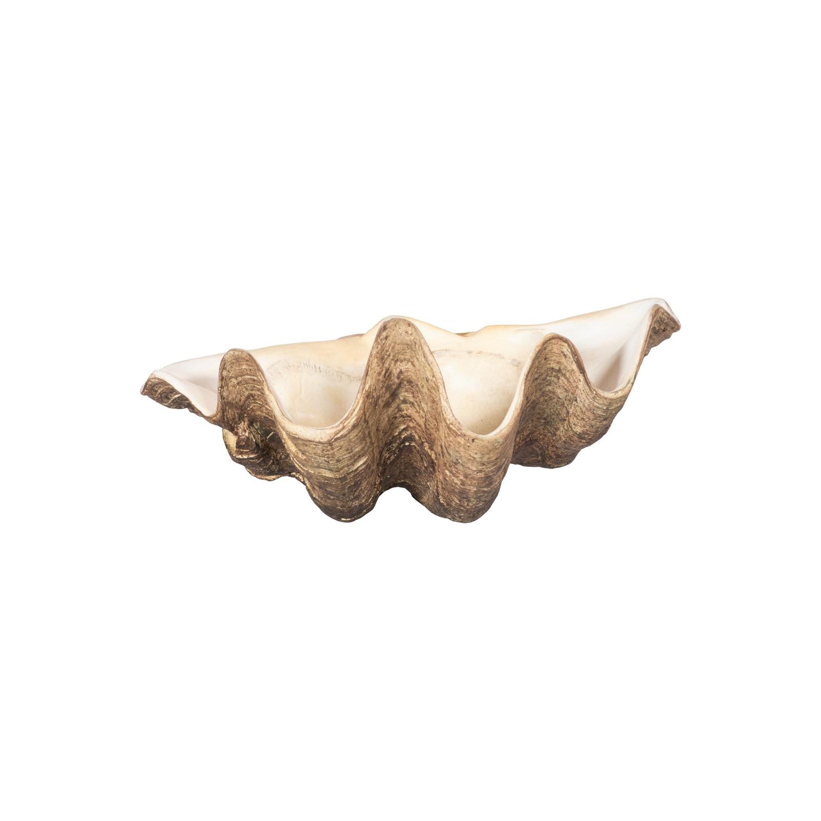 Cast Clam Shell Bowl - Faux Finish