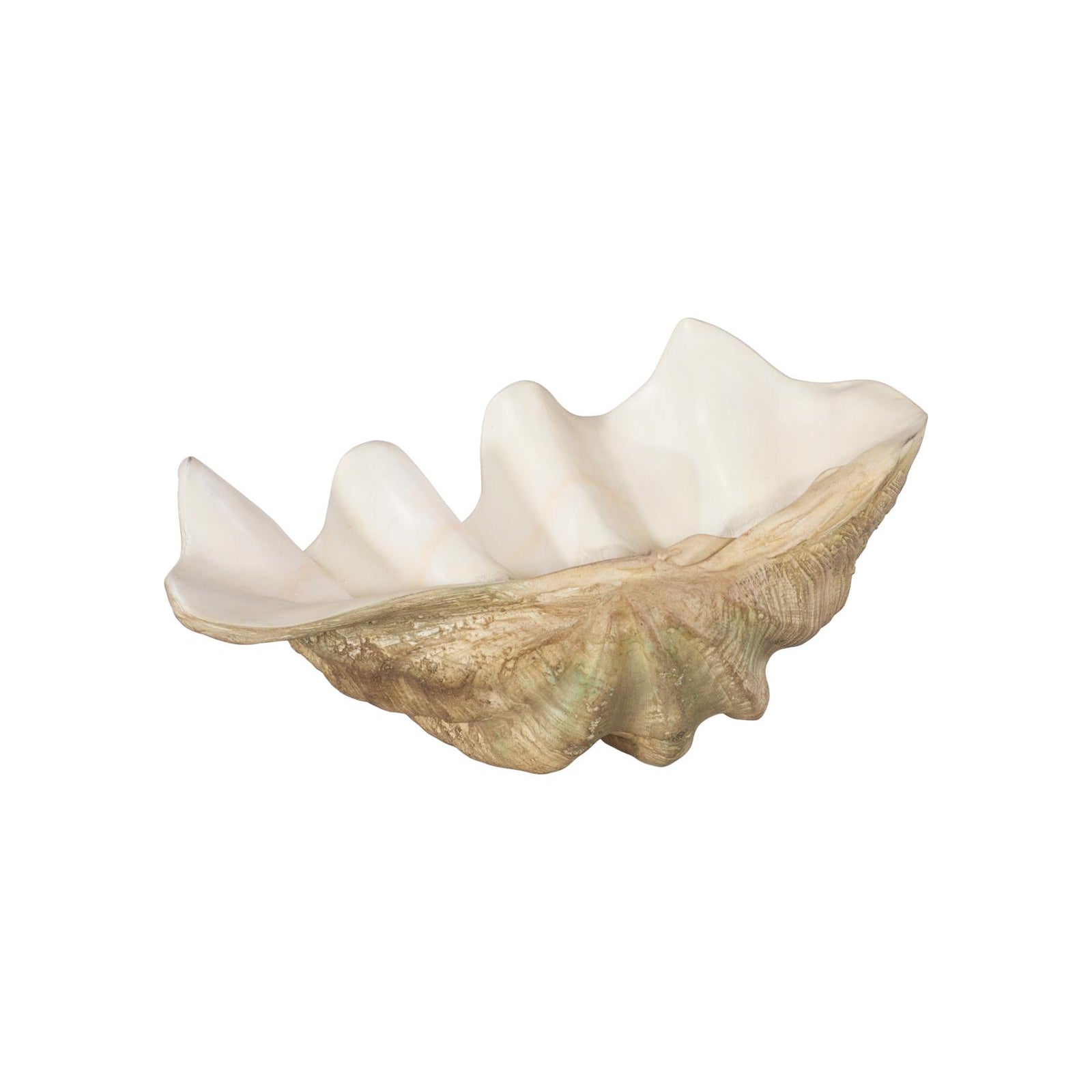 Cast Clam Shell Bowl - Faux Finish