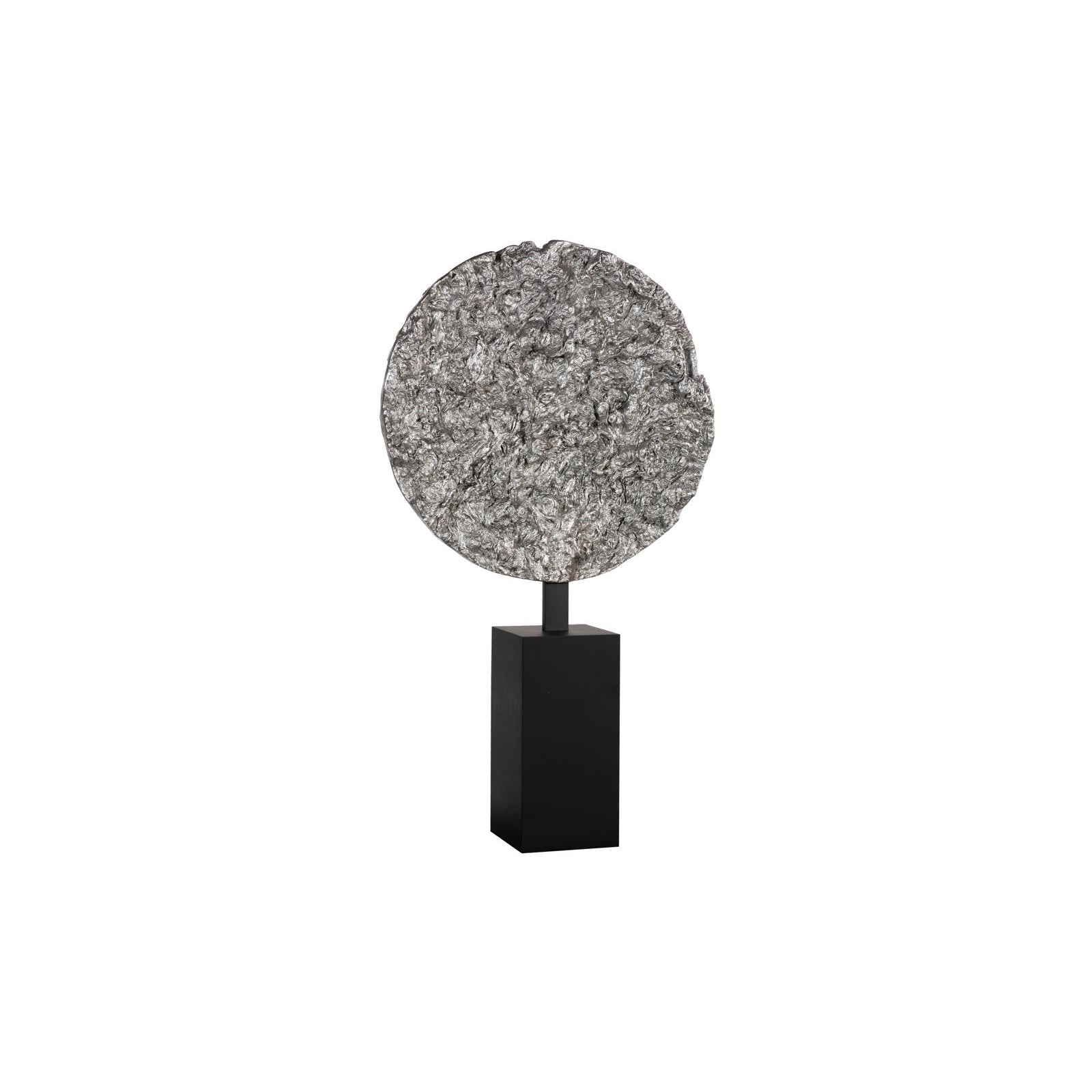 Cast Colossal Root on Stand Sculpture - Silver Leaf