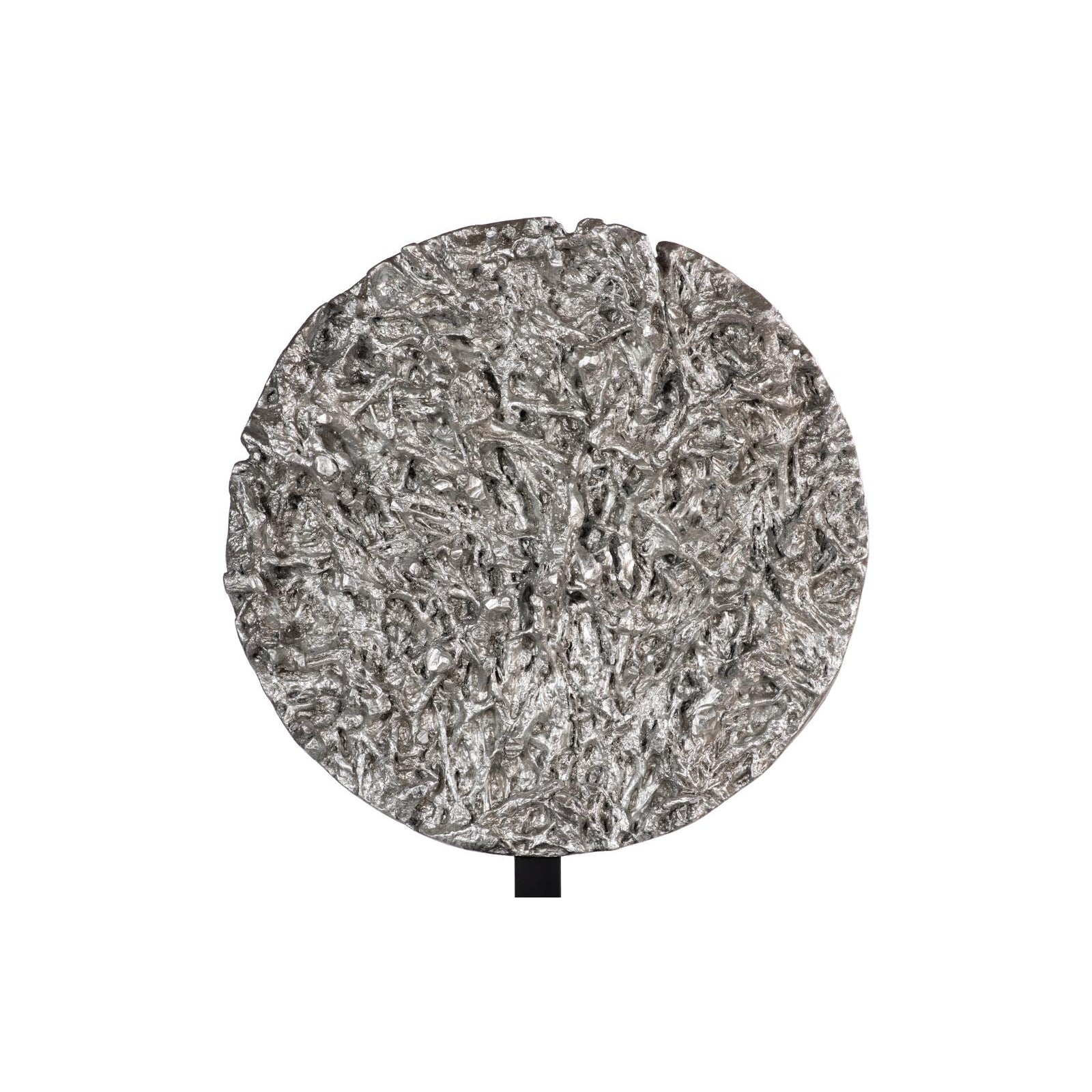 Cast Colossal Root on Stand Sculpture - Silver Leaf