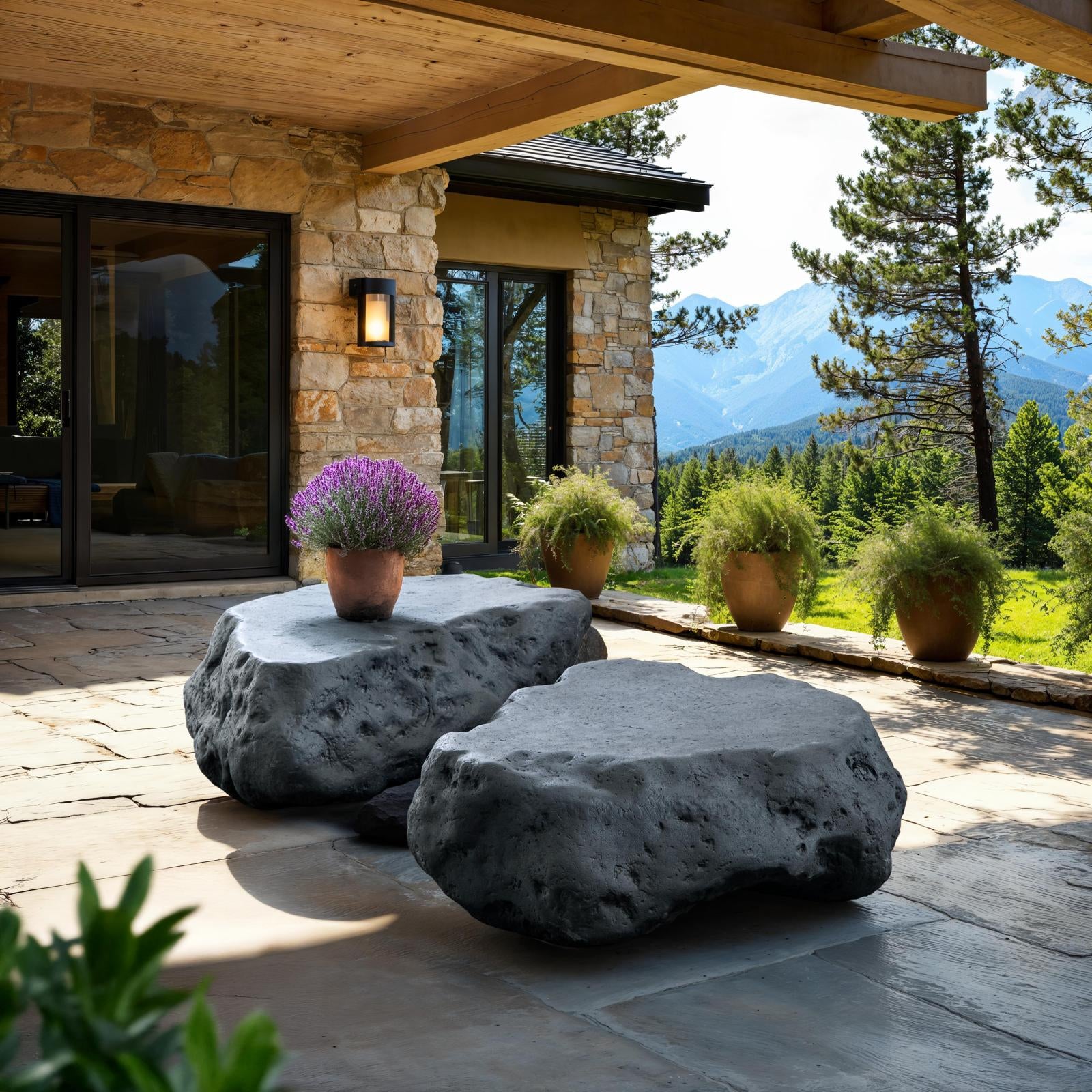 Cast Boulder Coffee Table