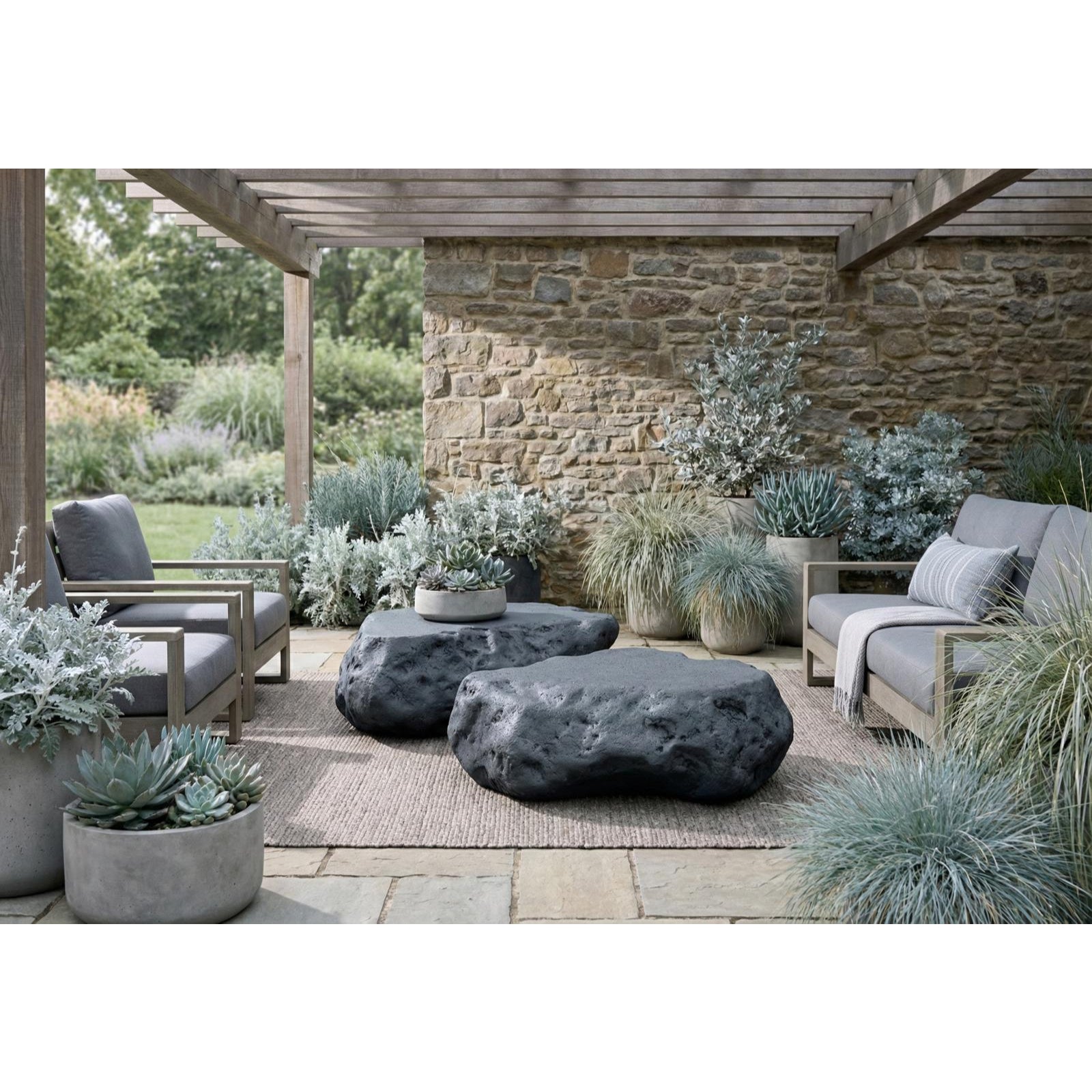 Cast Boulder Coffee Table