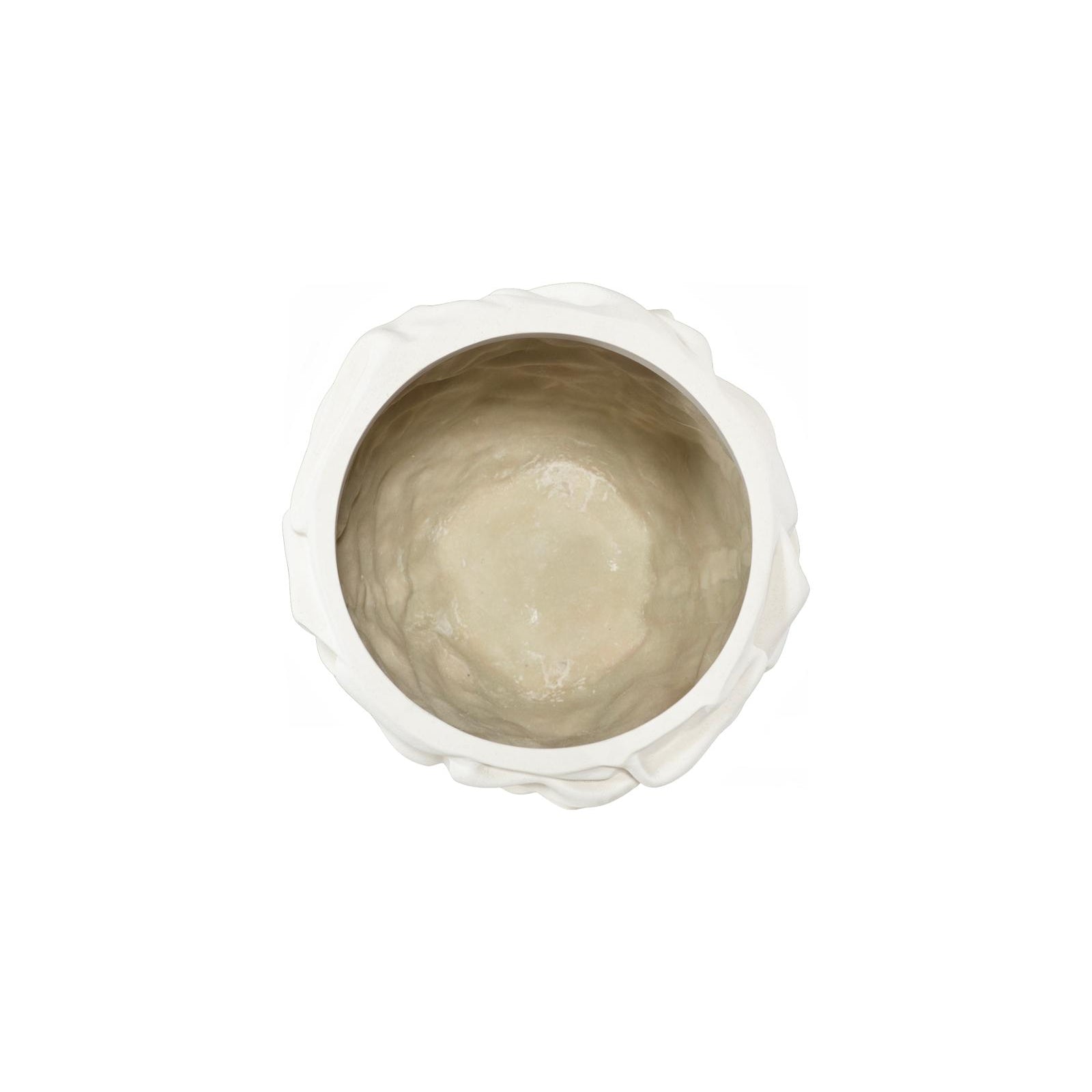 Drape White Stone Planter - Small