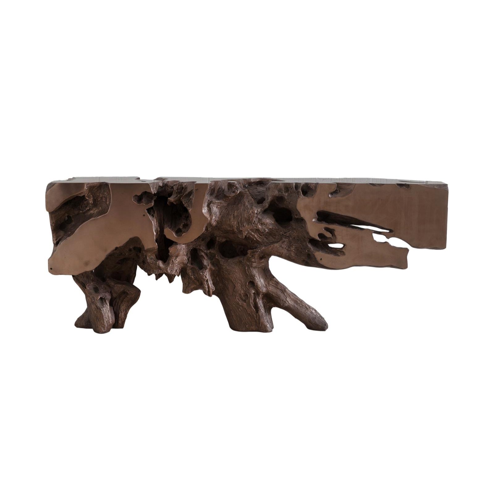 Freeform Console Table - Polished Bronze