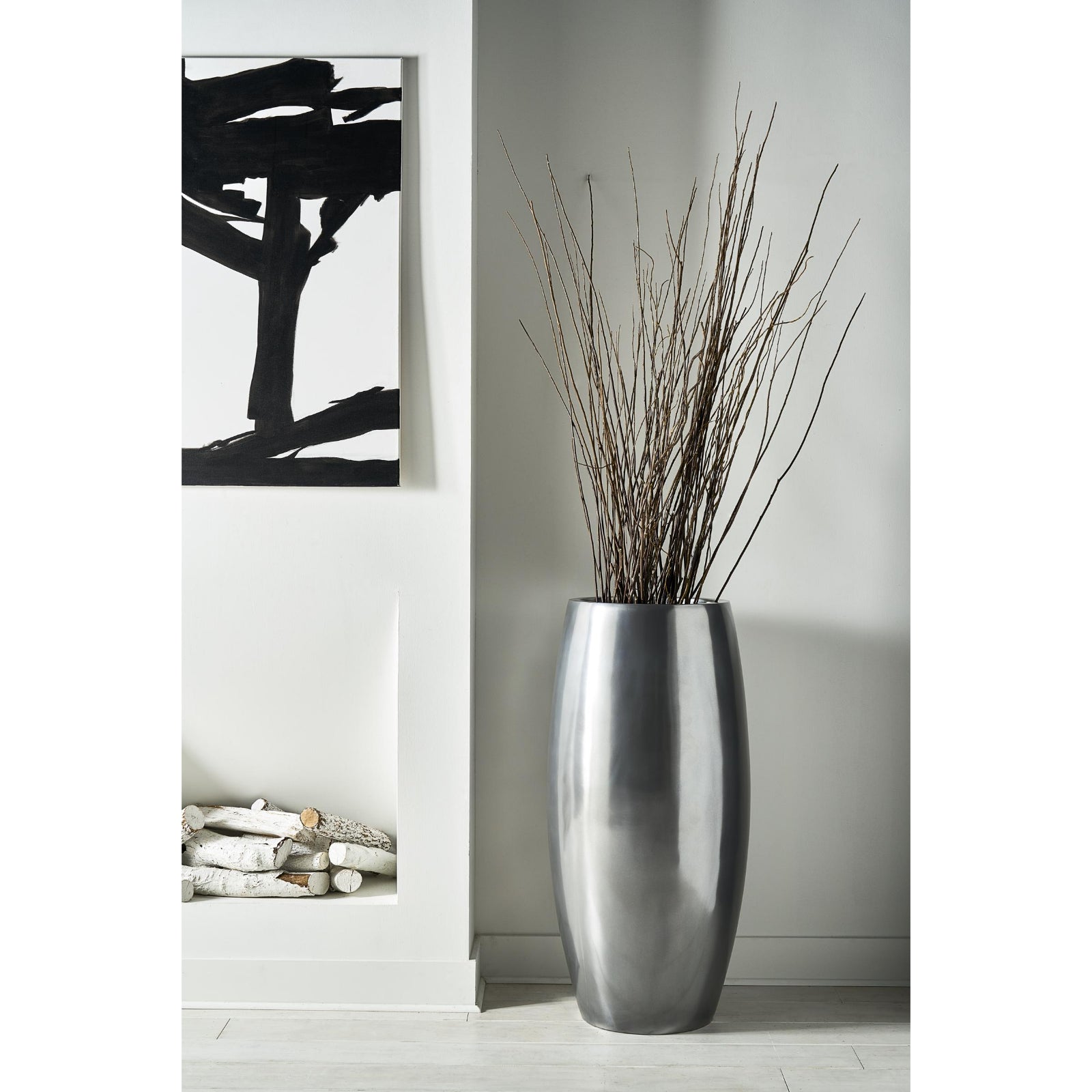 Elonga Planter - Polished Aluminum