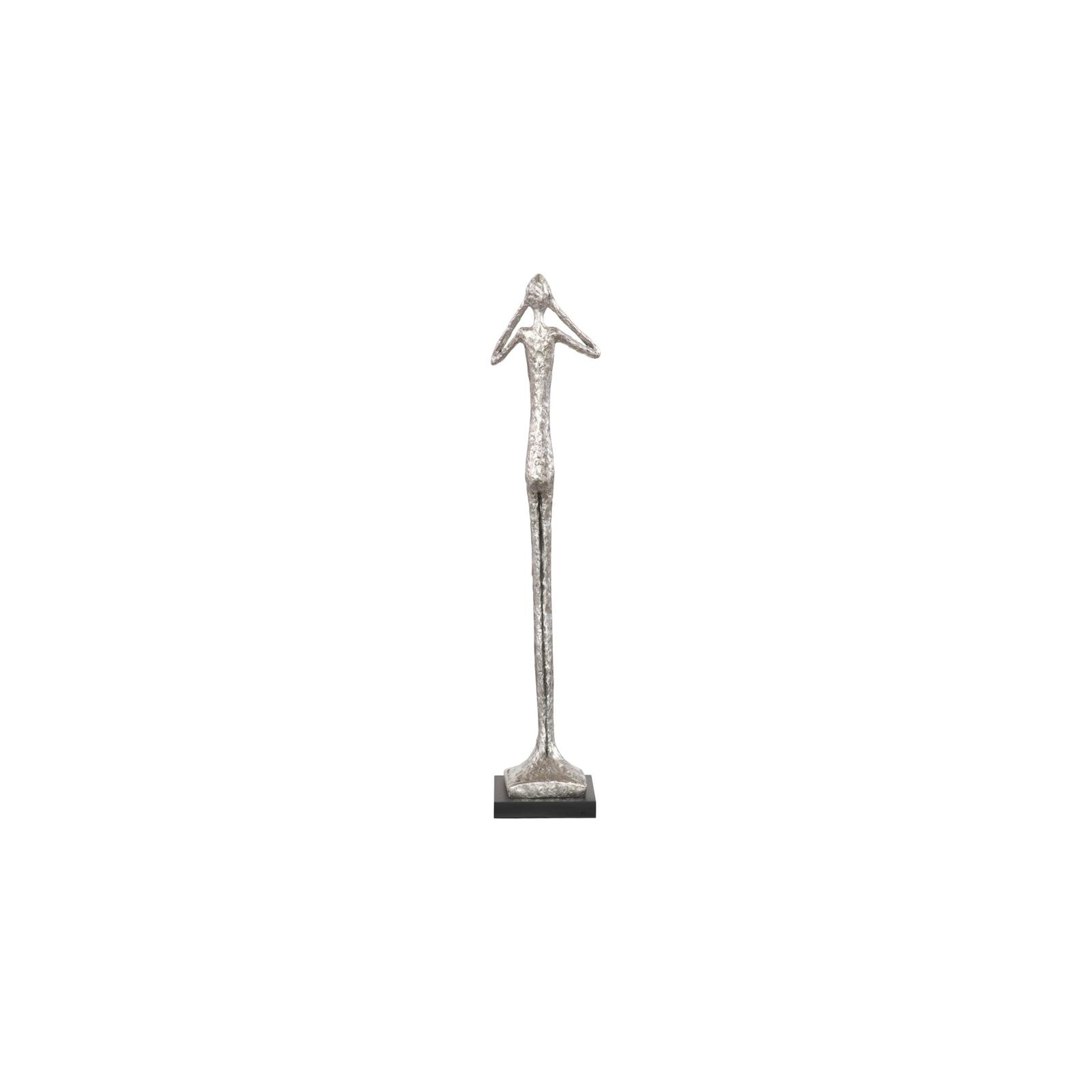 Hear No Evil Small Slender Sculpture - Silver Leaf