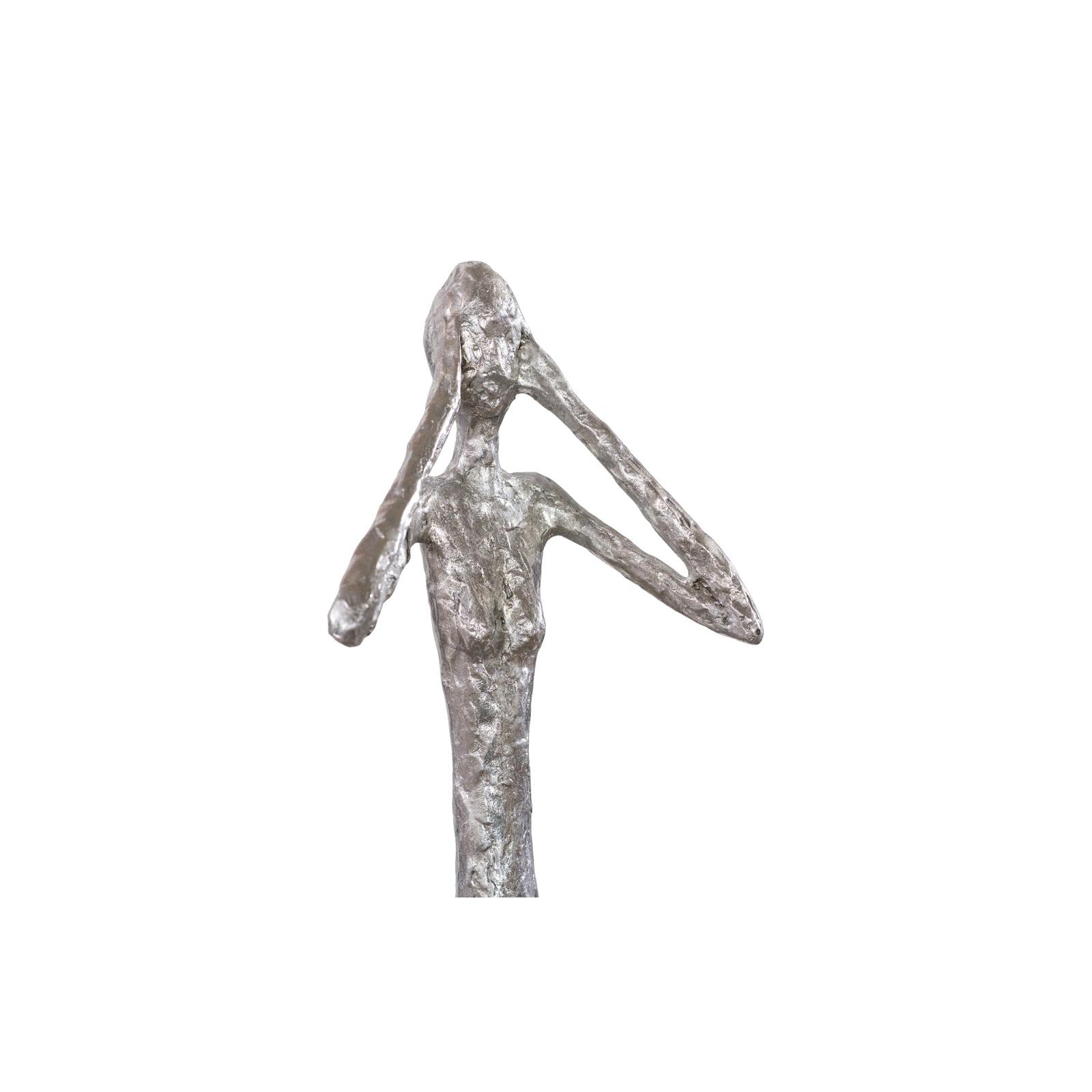 Hear No Evil Small Slender Sculpture - Silver Leaf