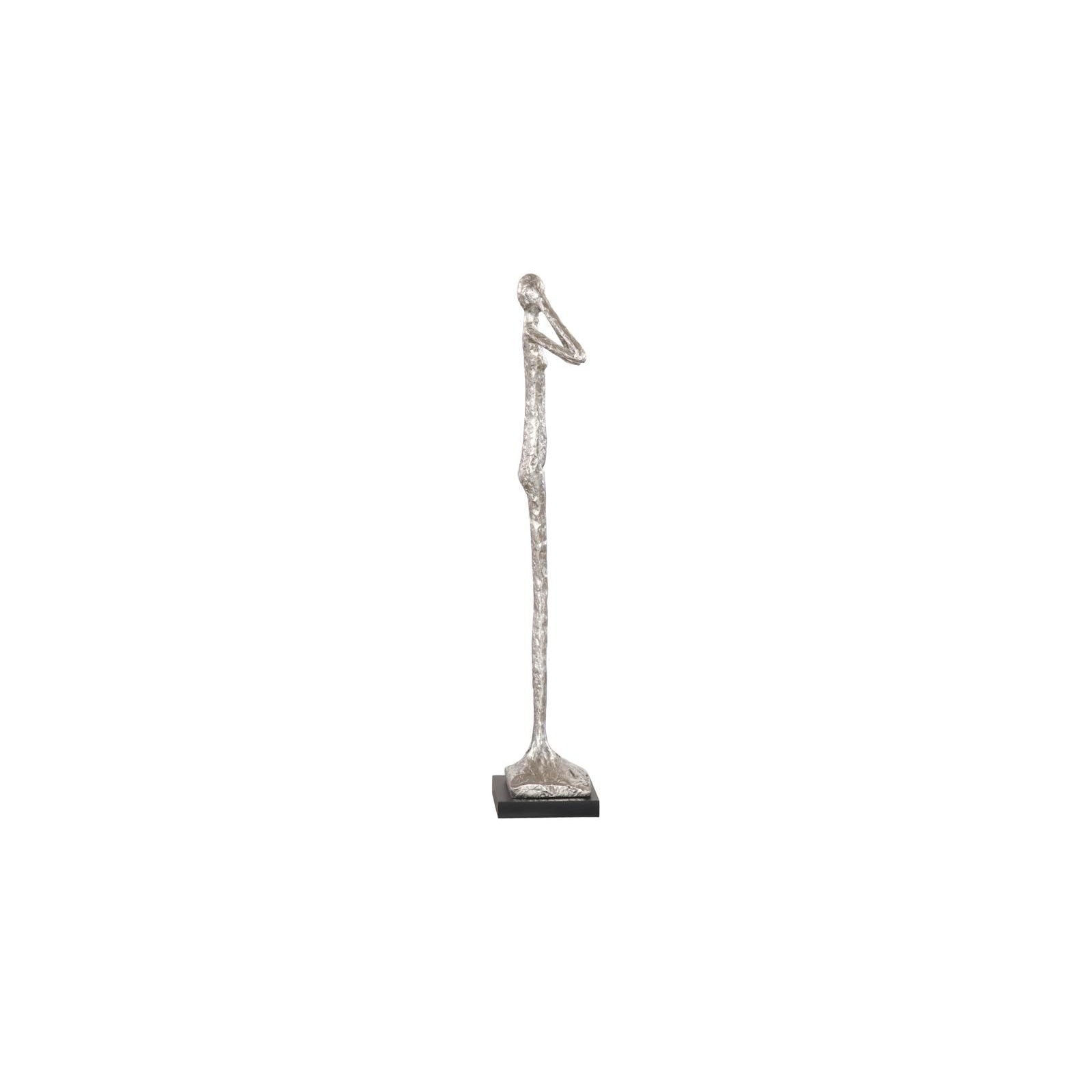 Hear No Evil Small Slender Sculpture - Silver Leaf