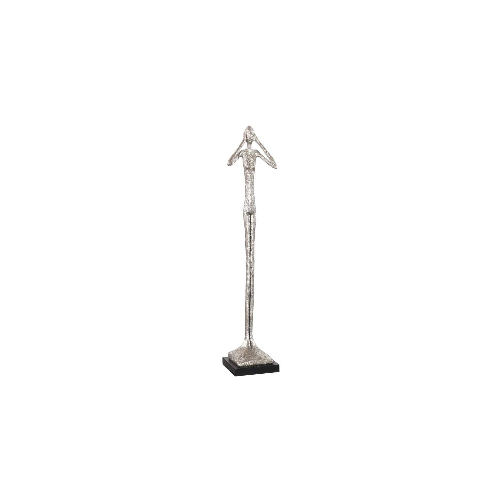 Hear No Evil Small Slender Sculpture - Silver Leaf