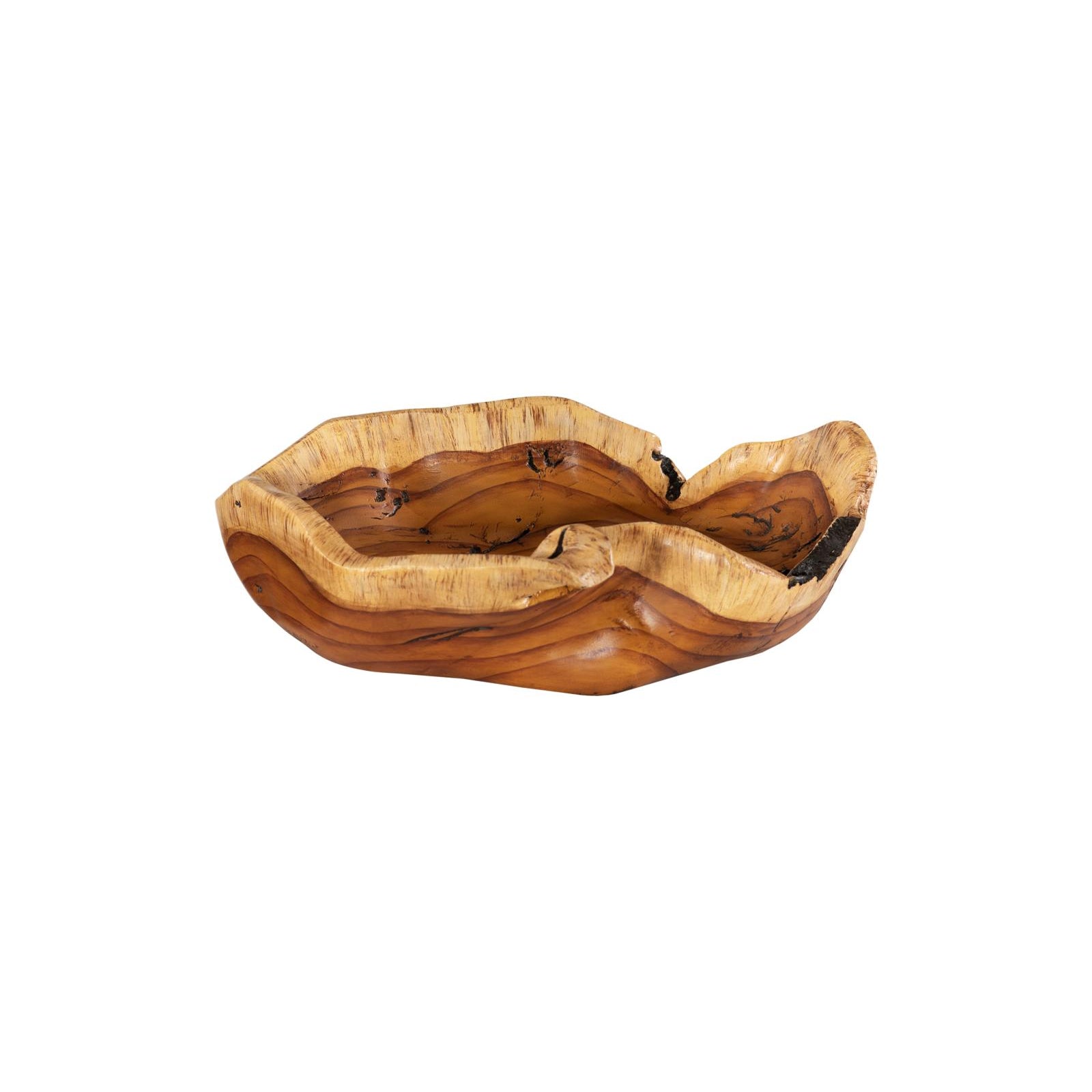 Burled Faux Wood Bowl