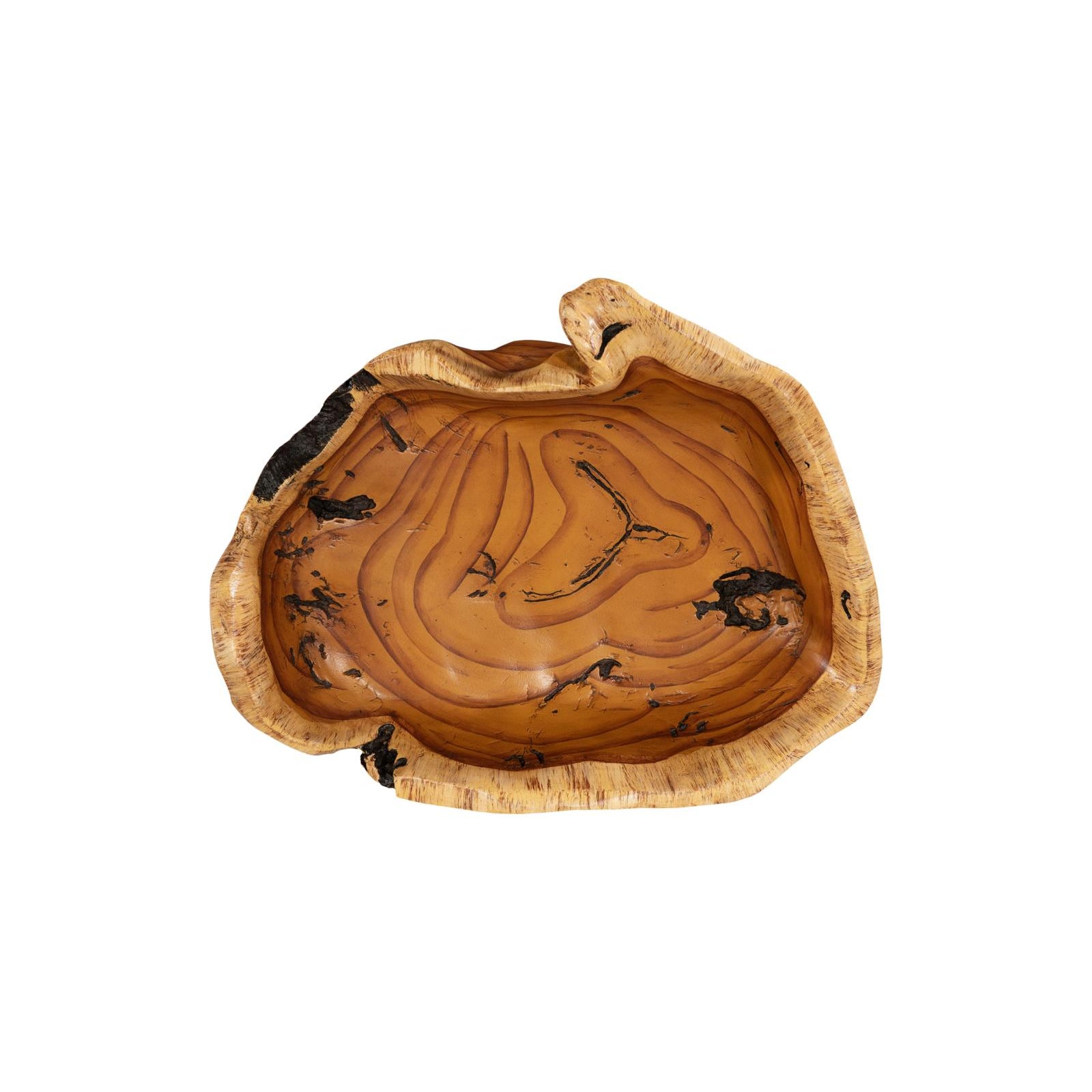 Burled Faux Wood Bowl