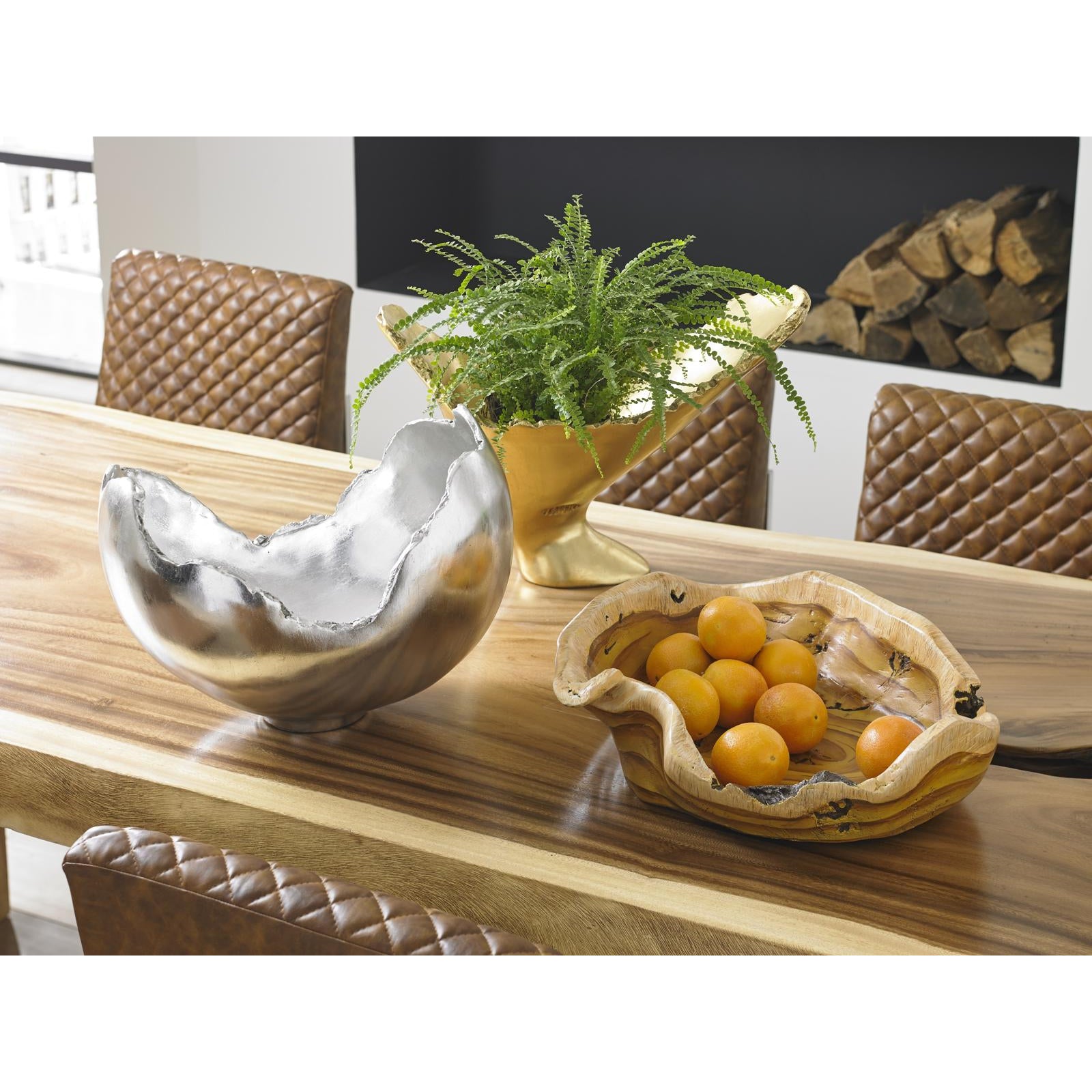 Burled Faux Wood Bowl