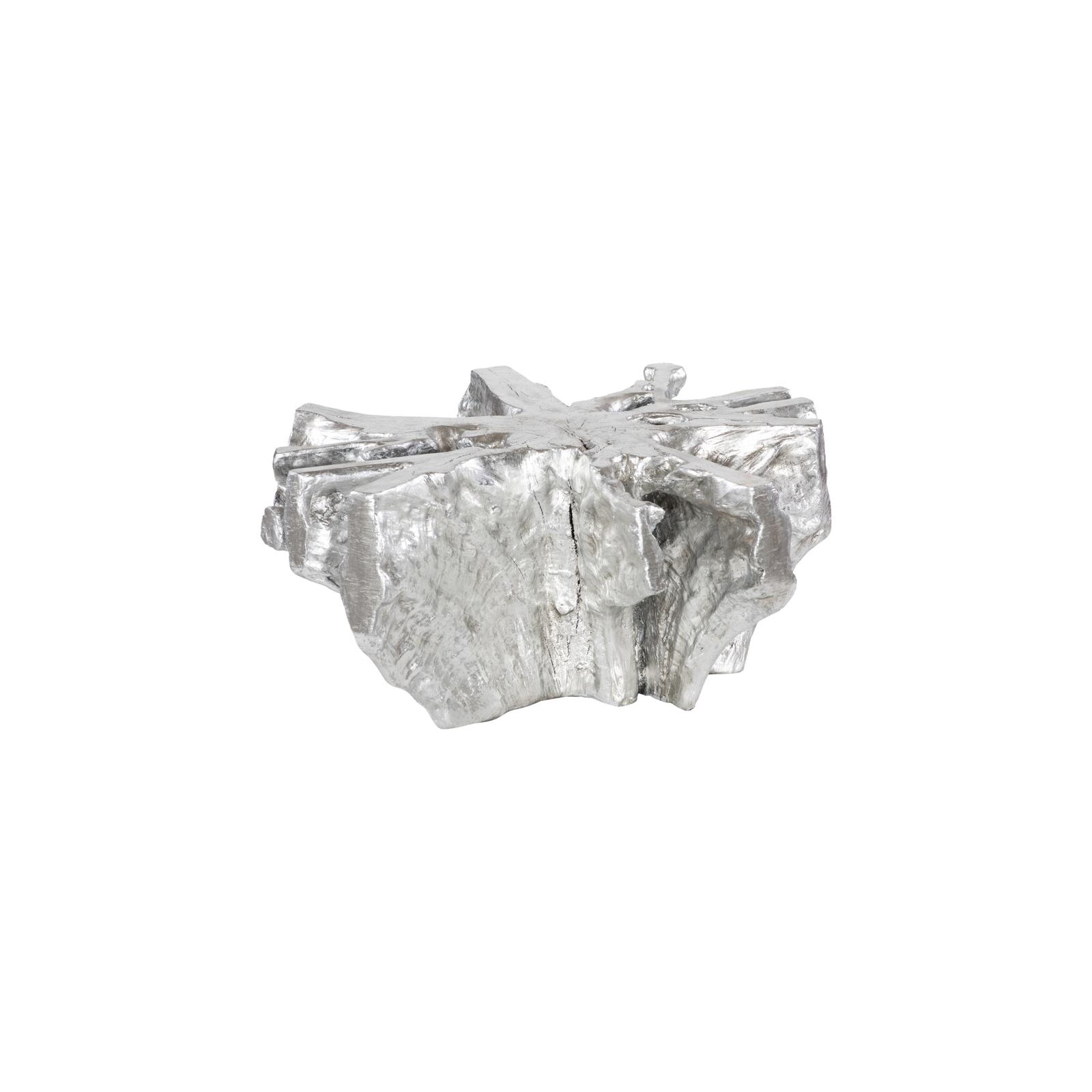 Asterisk Cast Root Coffee Table - Silver Leaf