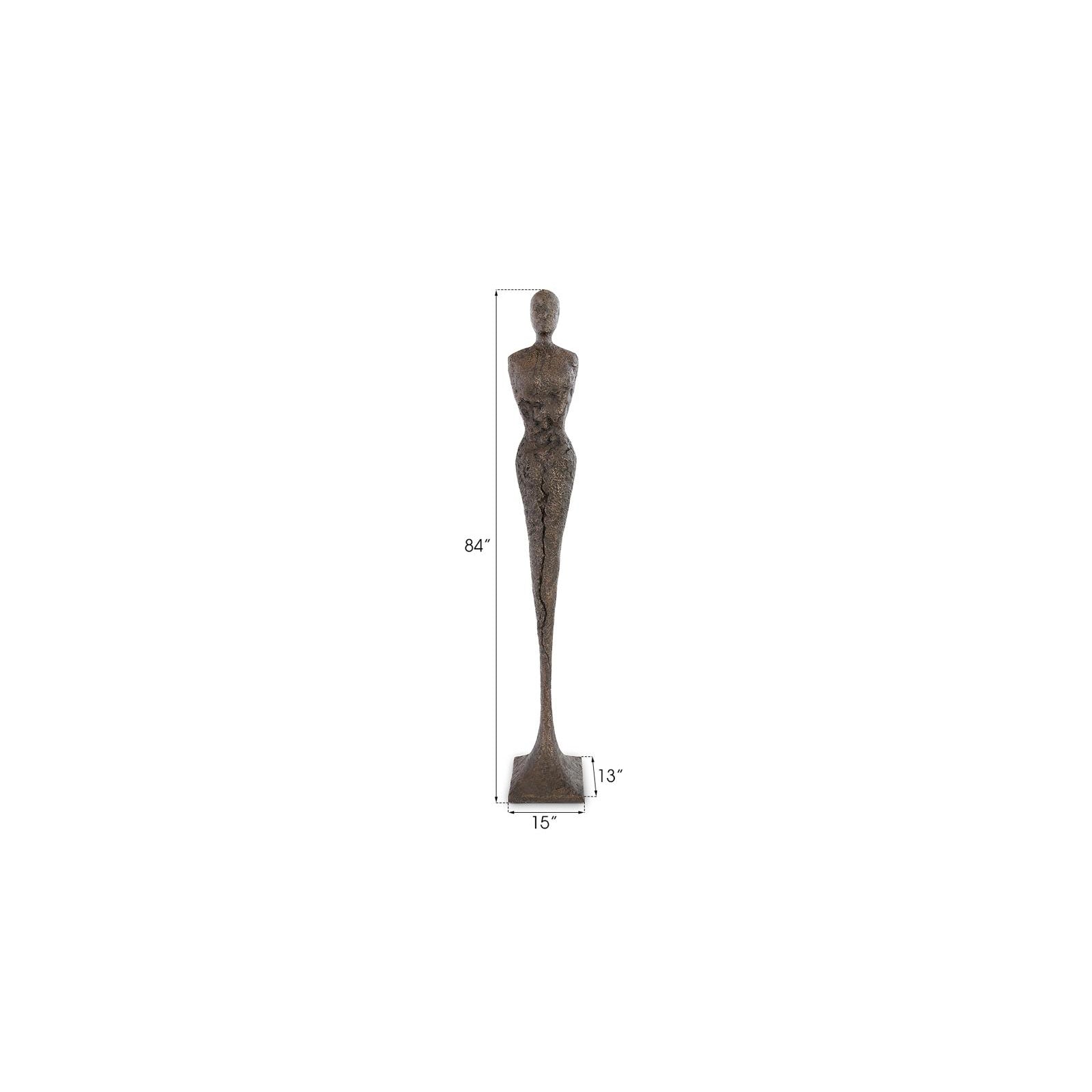Tall Chiseled Female Sculpture