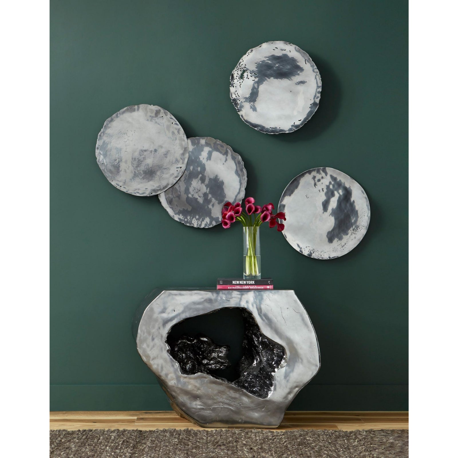 Cast Oil Drum Wall Discs - Set of 4