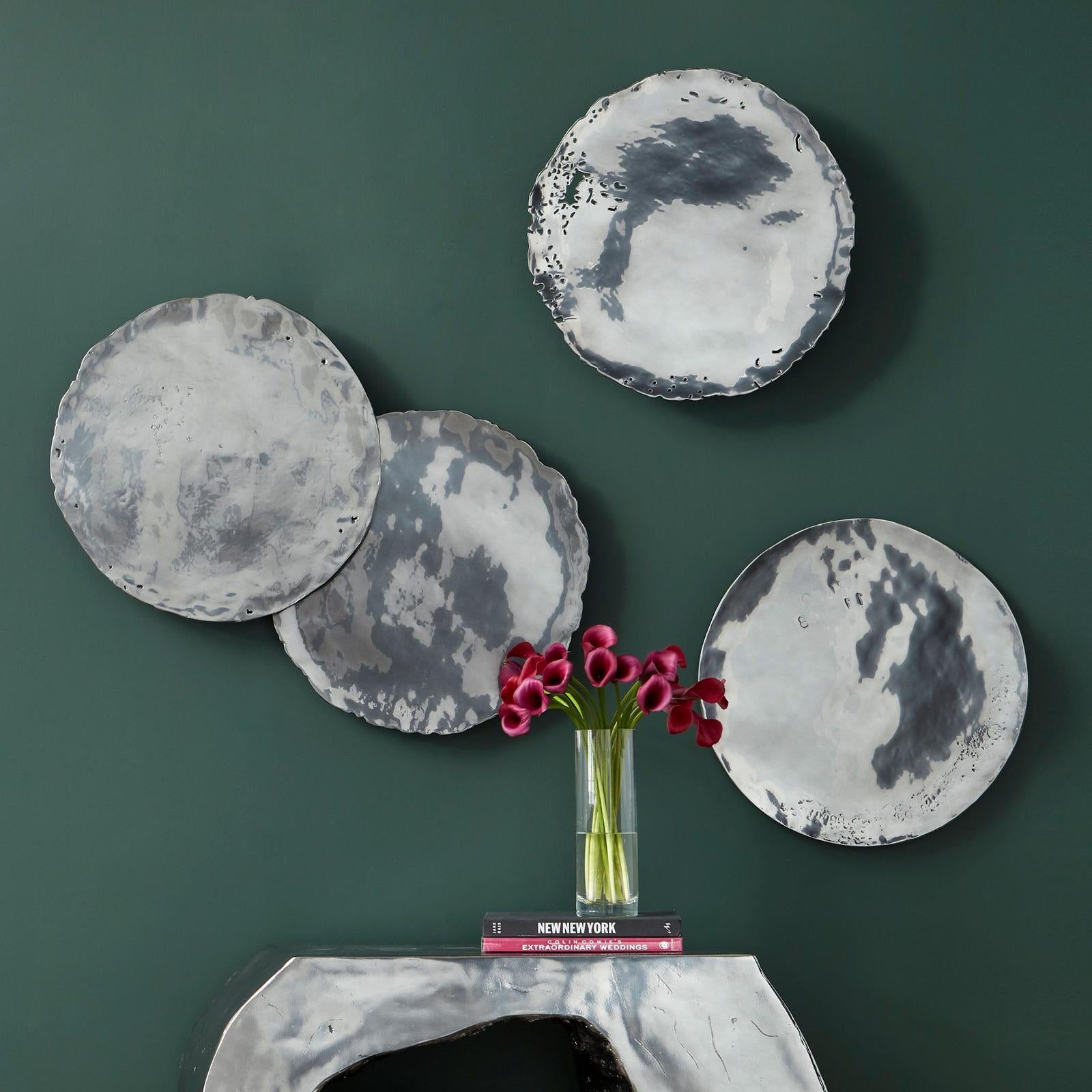 Cast Oil Drum Wall Discs - Set of 4