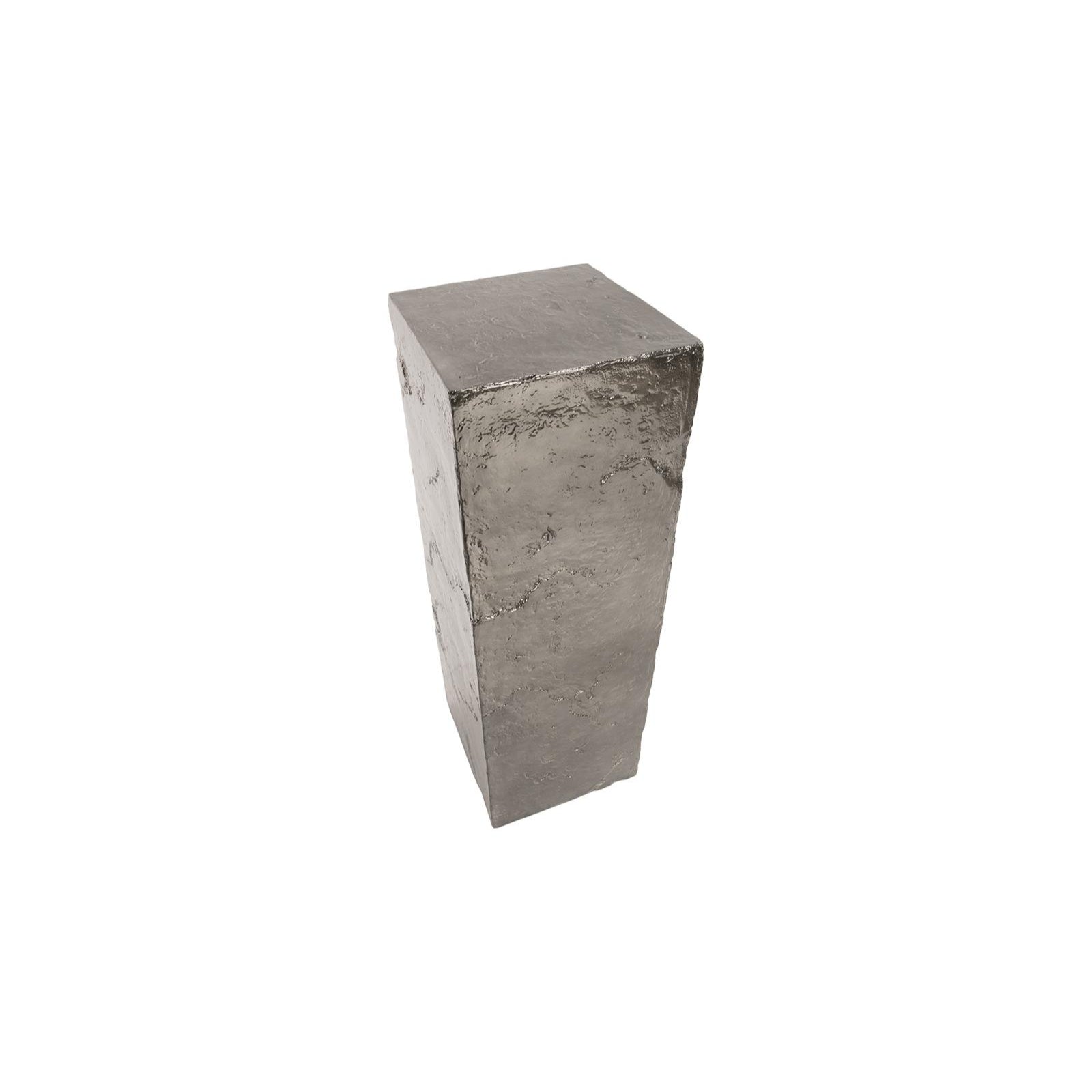Slate Large Pedestal - Liquid Silver