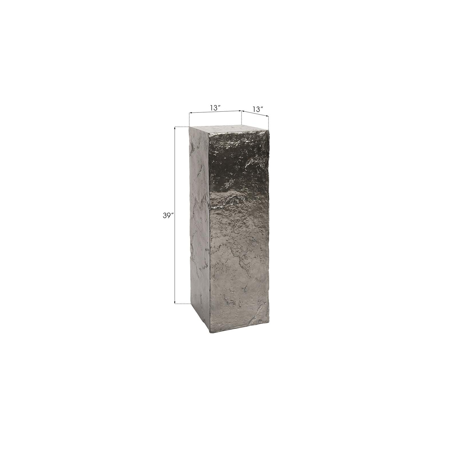 Slate Large Pedestal - Liquid Silver