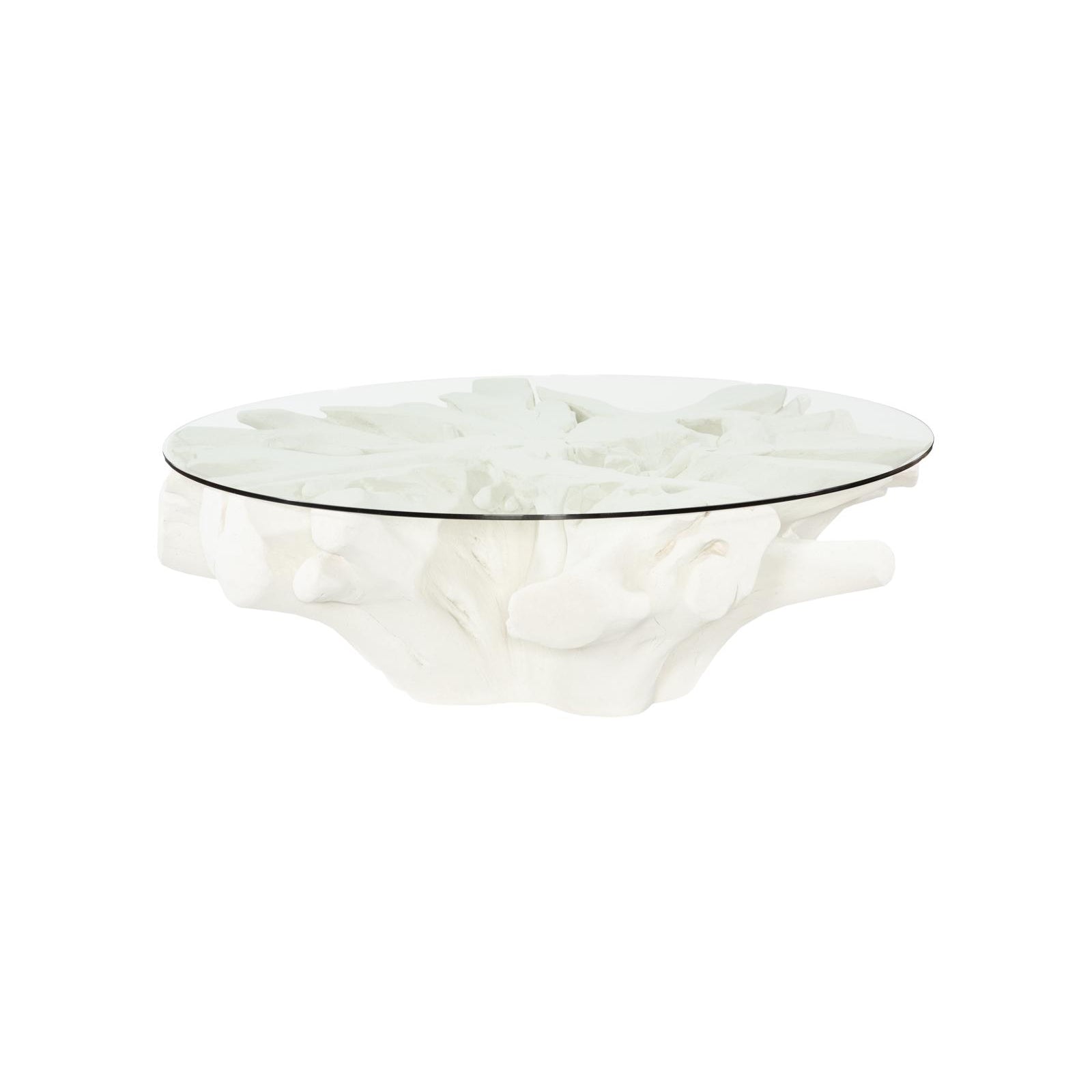 Sono Cast Root Coffee Table with Glass