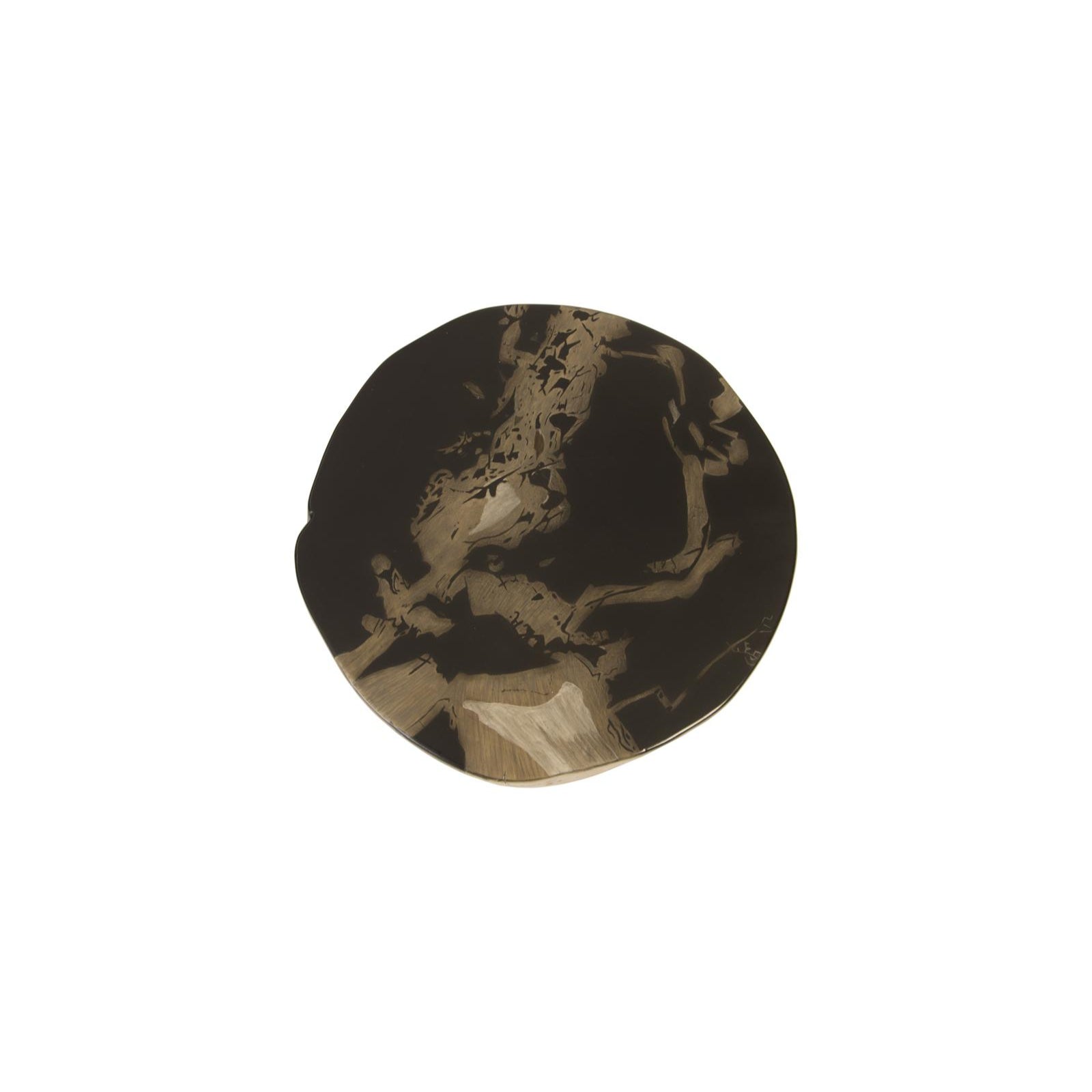 Cast Petrified Wood Stool - Brown