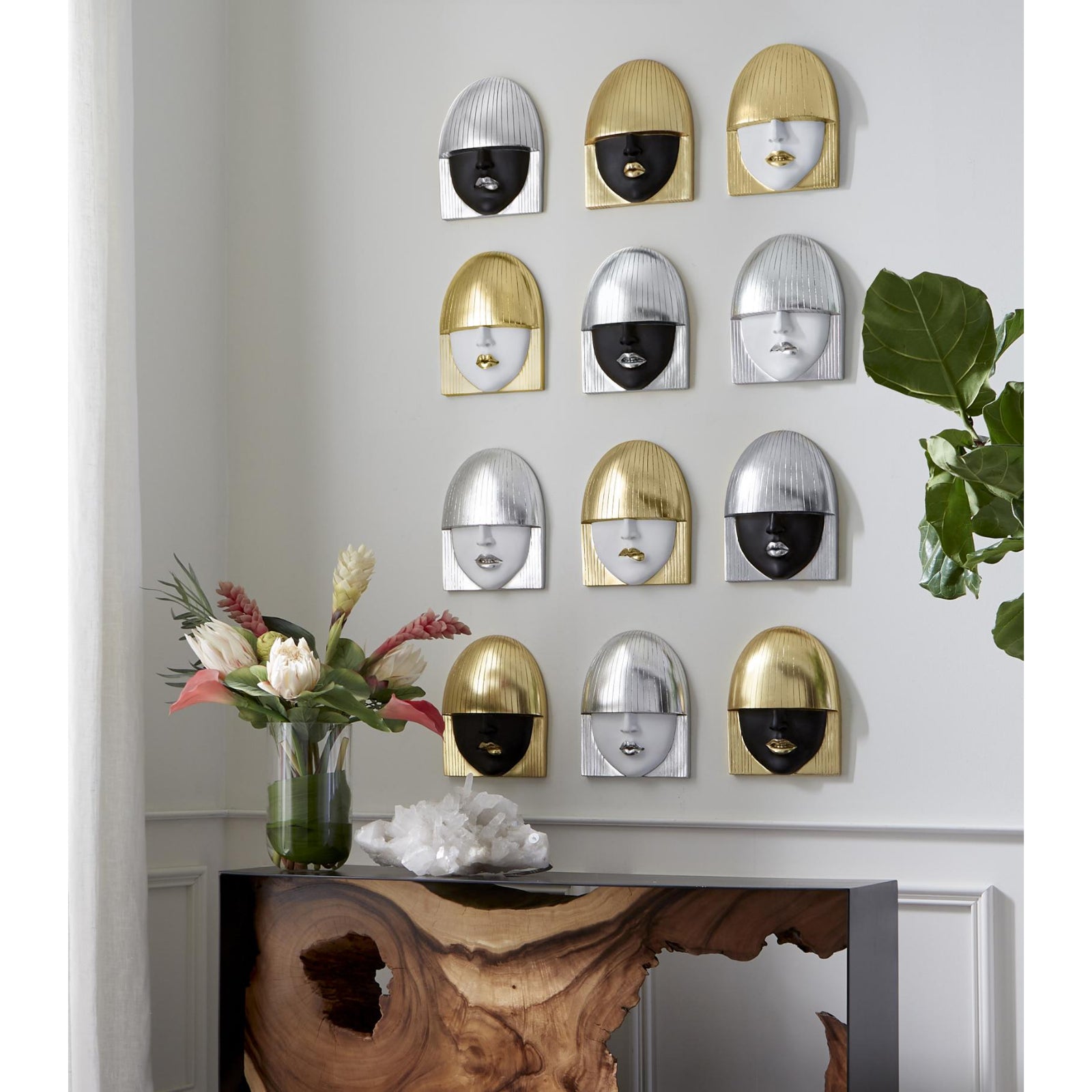 Fashion Faces Small Wall Art - Set of 3
