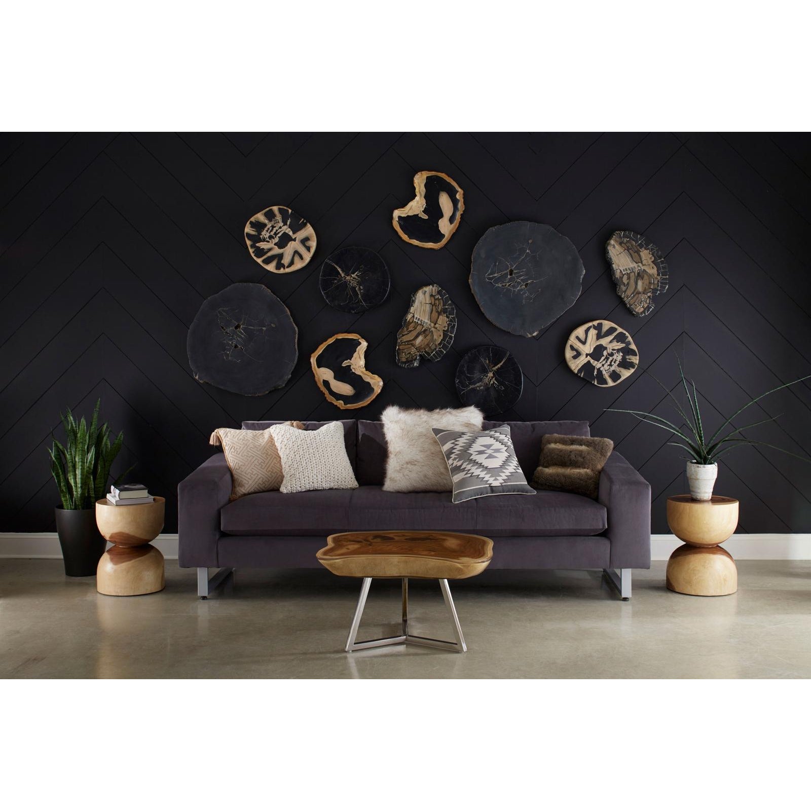 Cast Petrified Wood Thin Wall Tile