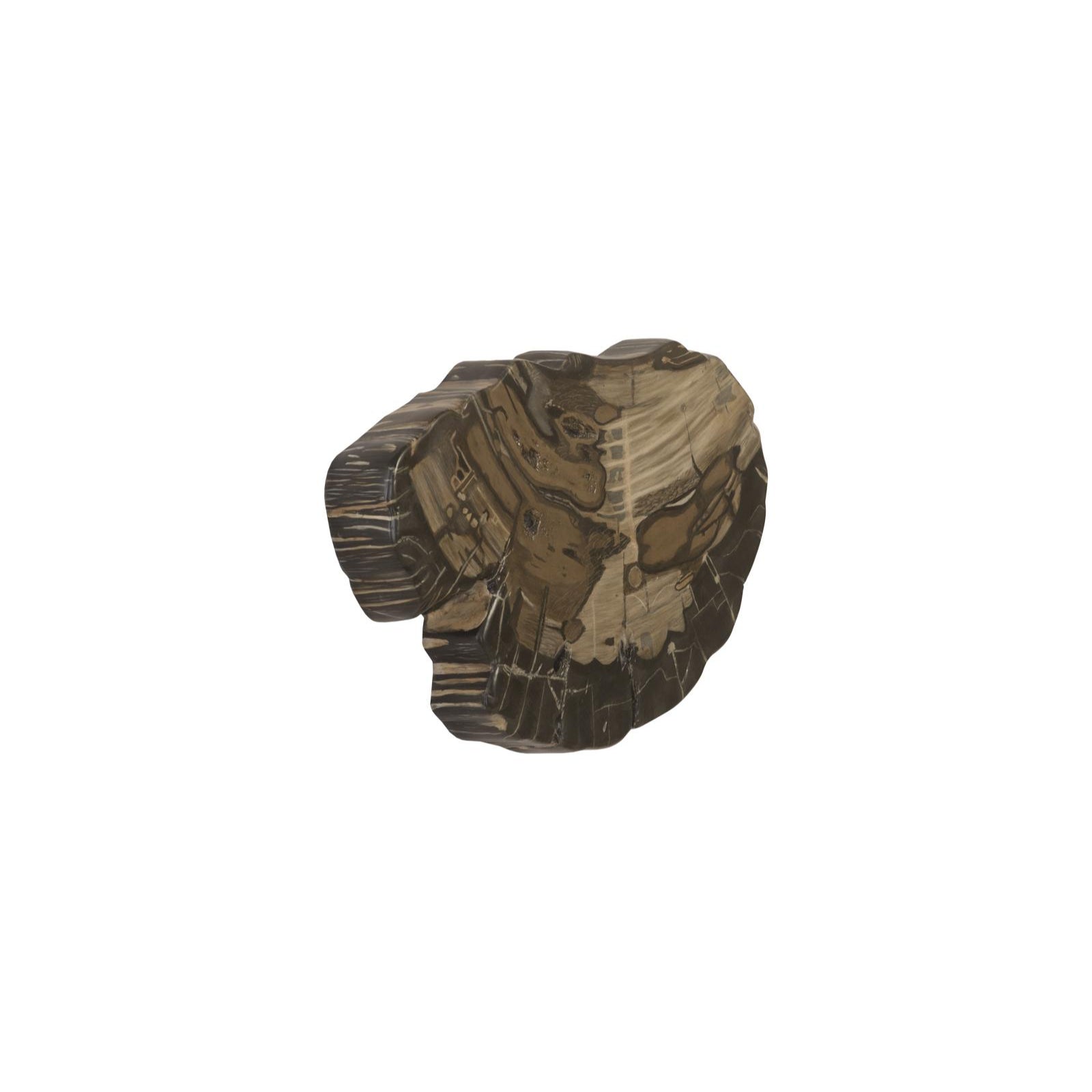 Cast Large Brown Petrified Wood Wall Tile