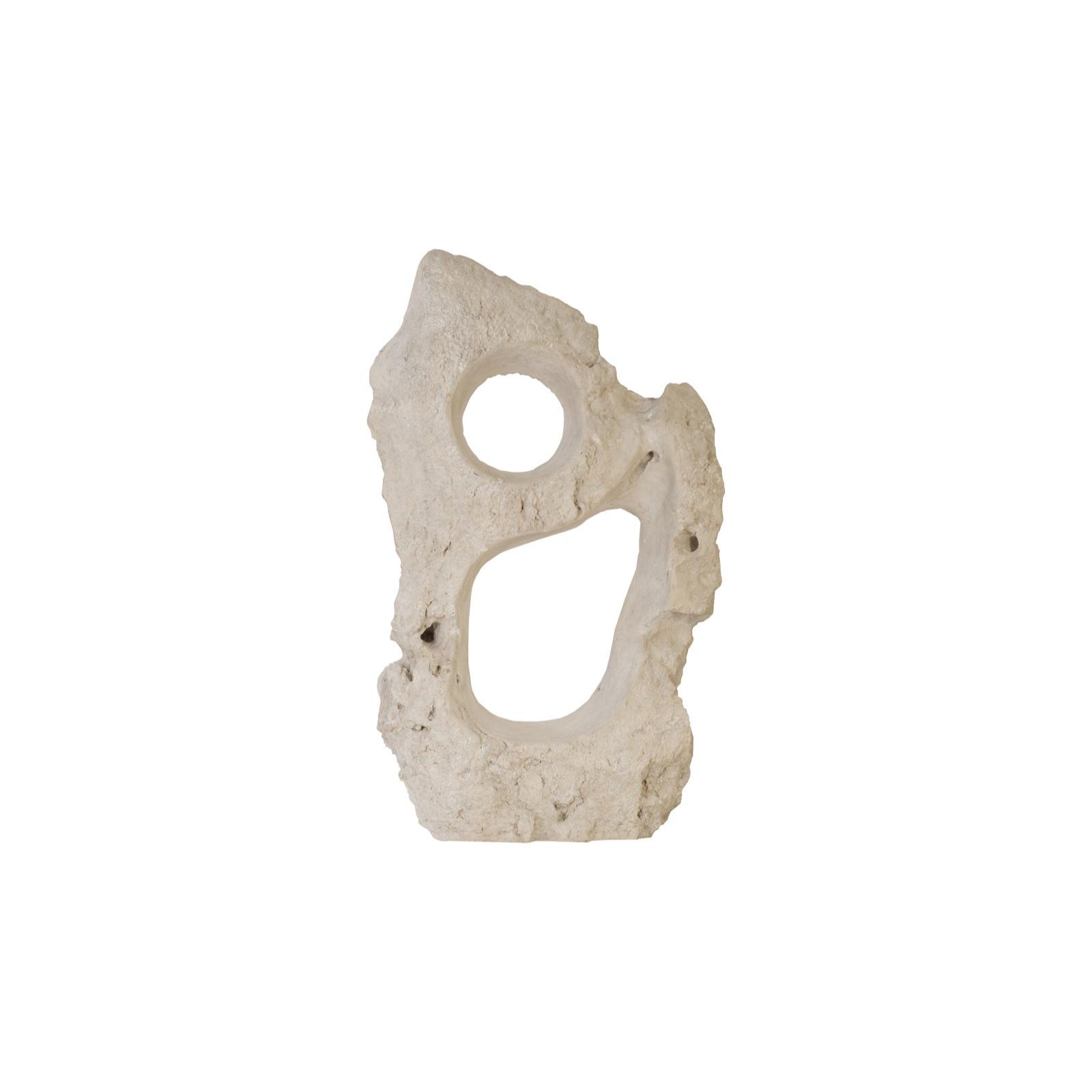 Colossal Cast Stone Double Hole Sculpture