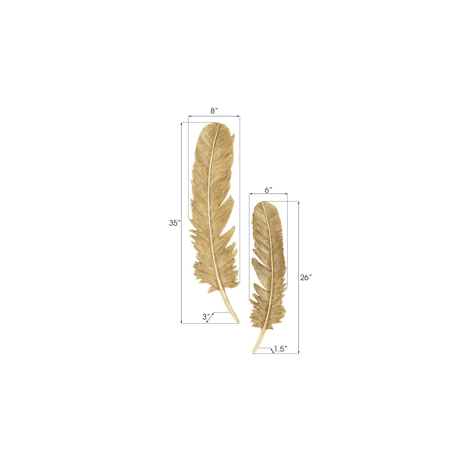 Feathers Wall Art - Set of 2