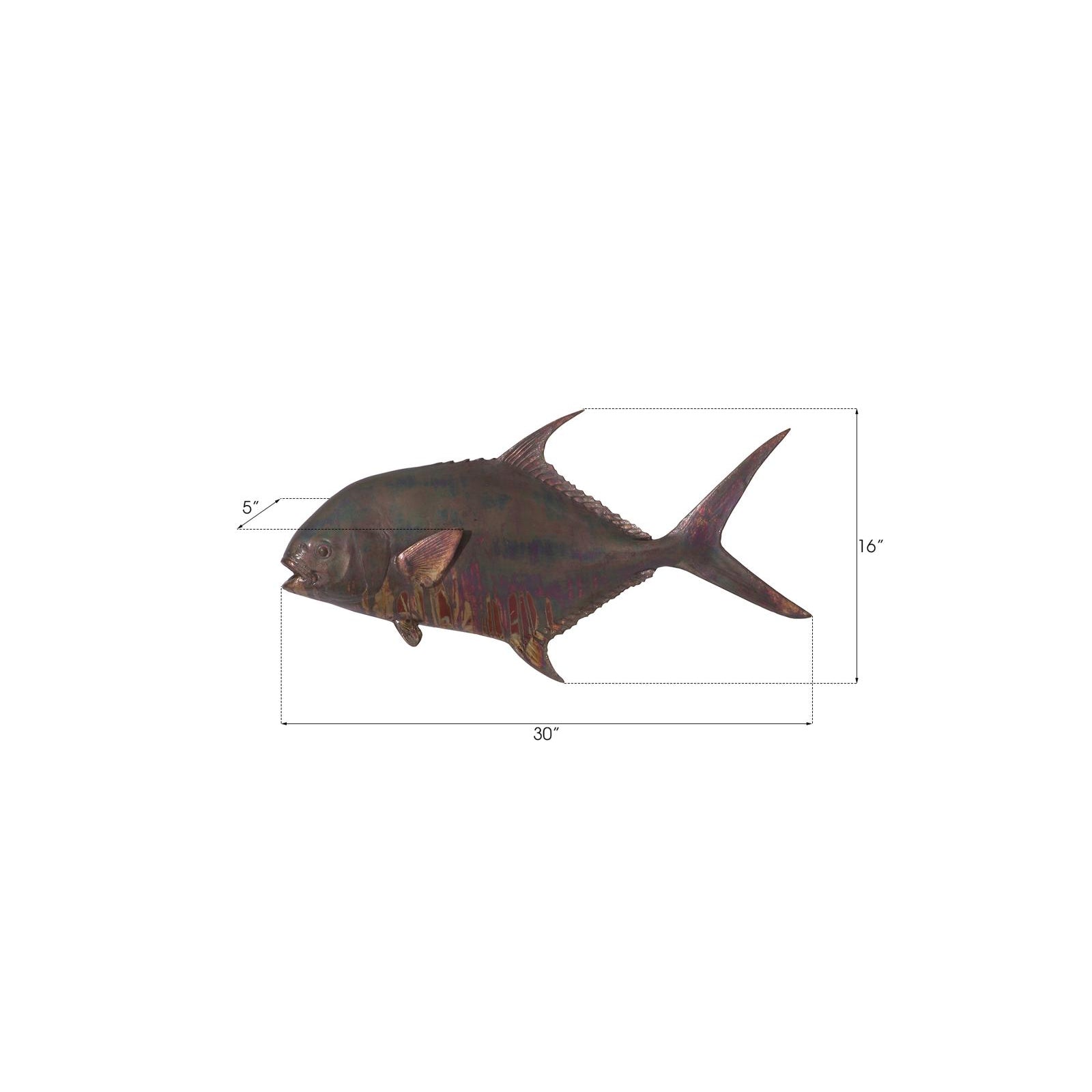 Permit Fish Wall Sculpture