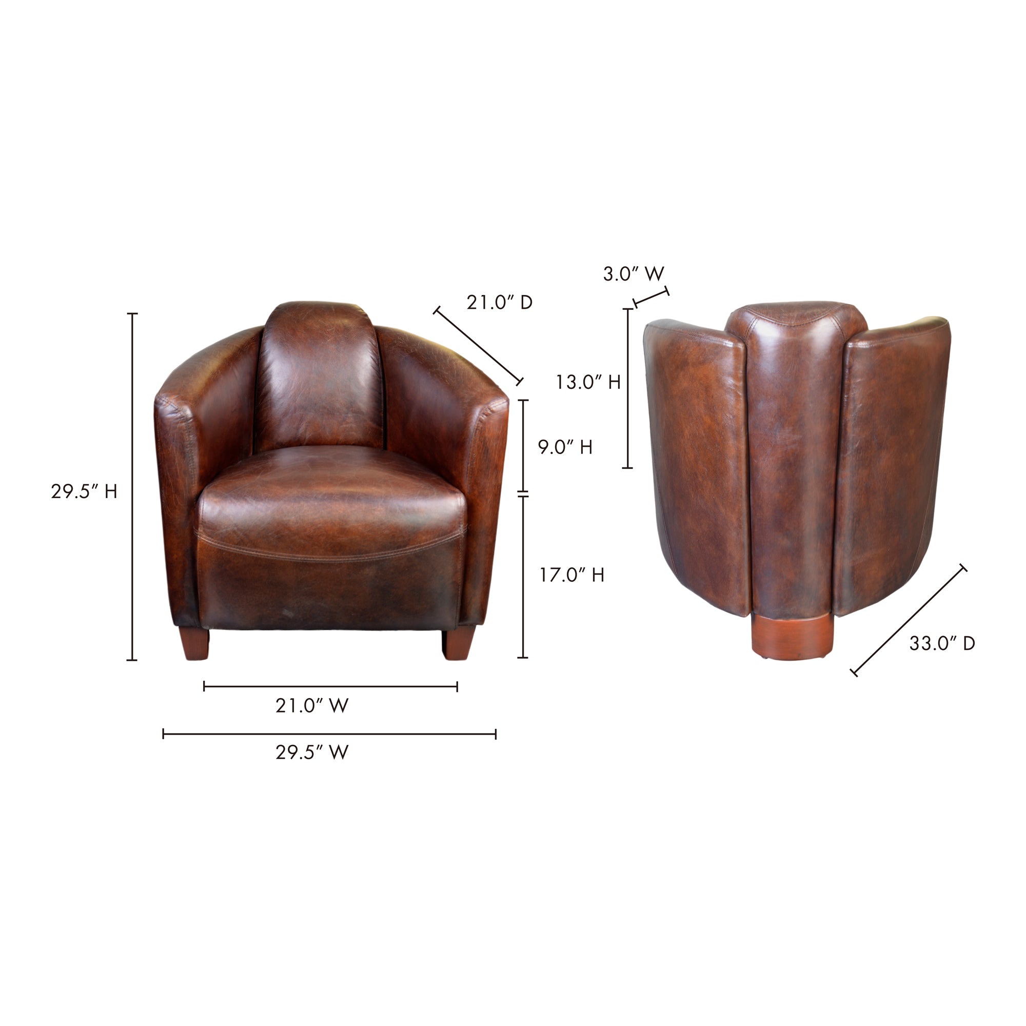 Salzburg Club Chair Dark Brown Leather Occasional Chairs Moe's    Four Hands, Mid Century Modern Furniture, Old Bones Furniture Company, Old Bones Co, Modern Mid Century, Designer Furniture, Furniture Sale, Warehouse Furniture Sale, Salzburg Club Chair Dark Brown Leather Sale, https://www.oldbonesco.com/