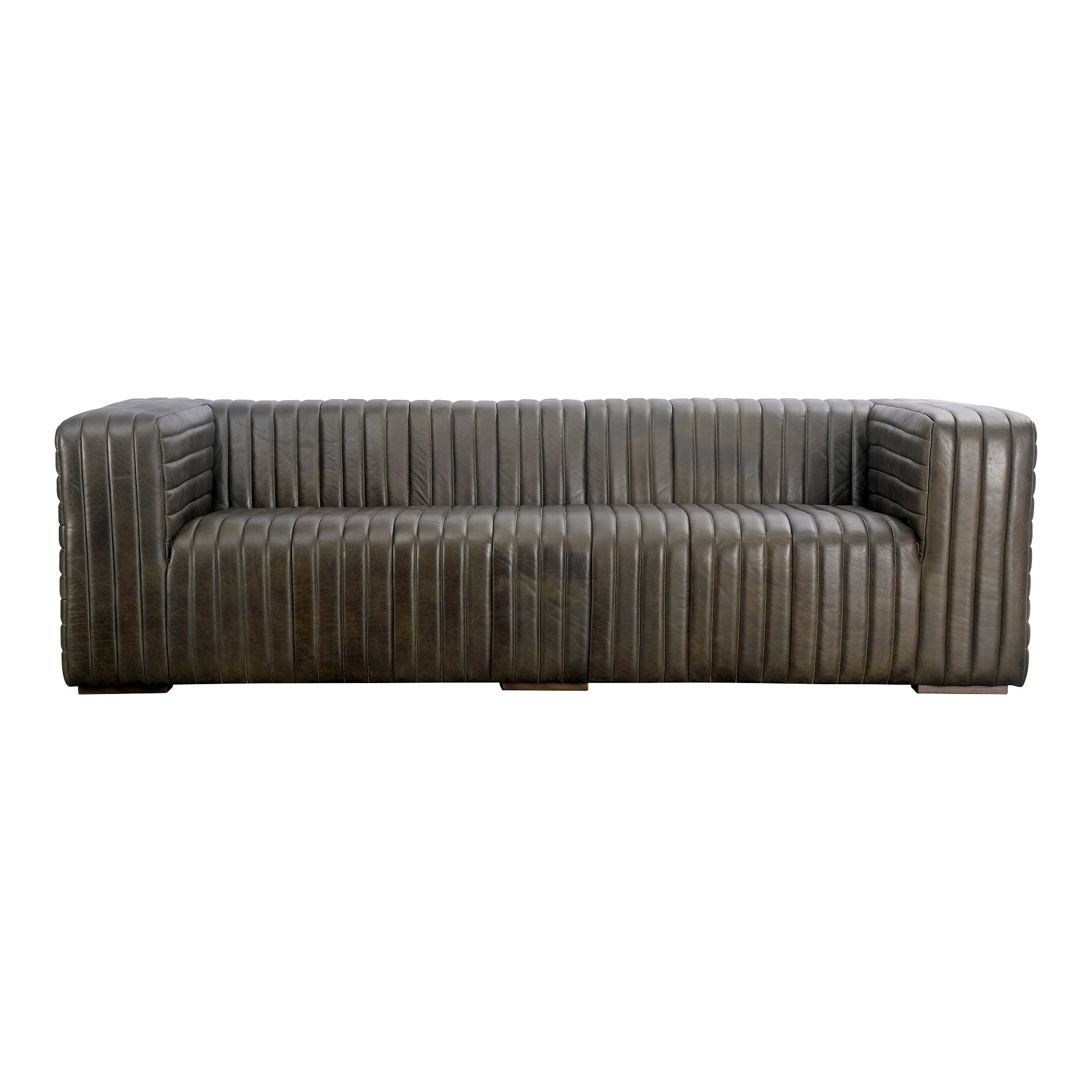 Castle Sofa Dark Brown Charred OliveSofa Moe's Charred Olive   Four Hands, Mid Century Modern Furniture, Old Bones Furniture Company, Old Bones Co, Modern Mid Century, Designer Furniture, Furniture Sale, Warehouse Furniture Sale, Castle Sofa Dark Brown Sale, https://www.oldbonesco.com/