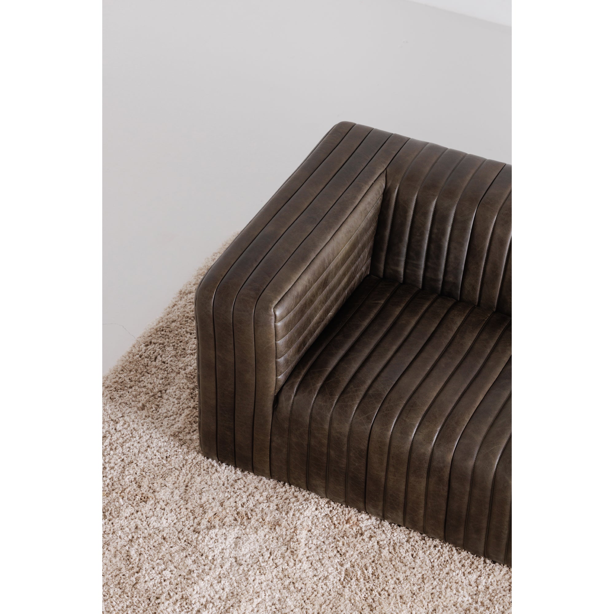 Castle Sofa Dark Brown Sofa Moe's    Four Hands, Mid Century Modern Furniture, Old Bones Furniture Company, Old Bones Co, Modern Mid Century, Designer Furniture, Furniture Sale, Warehouse Furniture Sale, Castle Sofa Dark Brown Sale, https://www.oldbonesco.com/