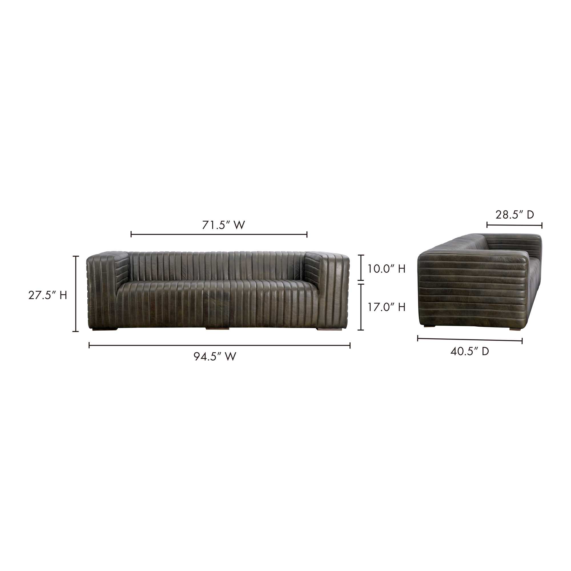 Castle Sofa Dark Brown Sofa Moe's    Four Hands, Mid Century Modern Furniture, Old Bones Furniture Company, Old Bones Co, Modern Mid Century, Designer Furniture, Furniture Sale, Warehouse Furniture Sale, Castle Sofa Dark Brown Sale, https://www.oldbonesco.com/